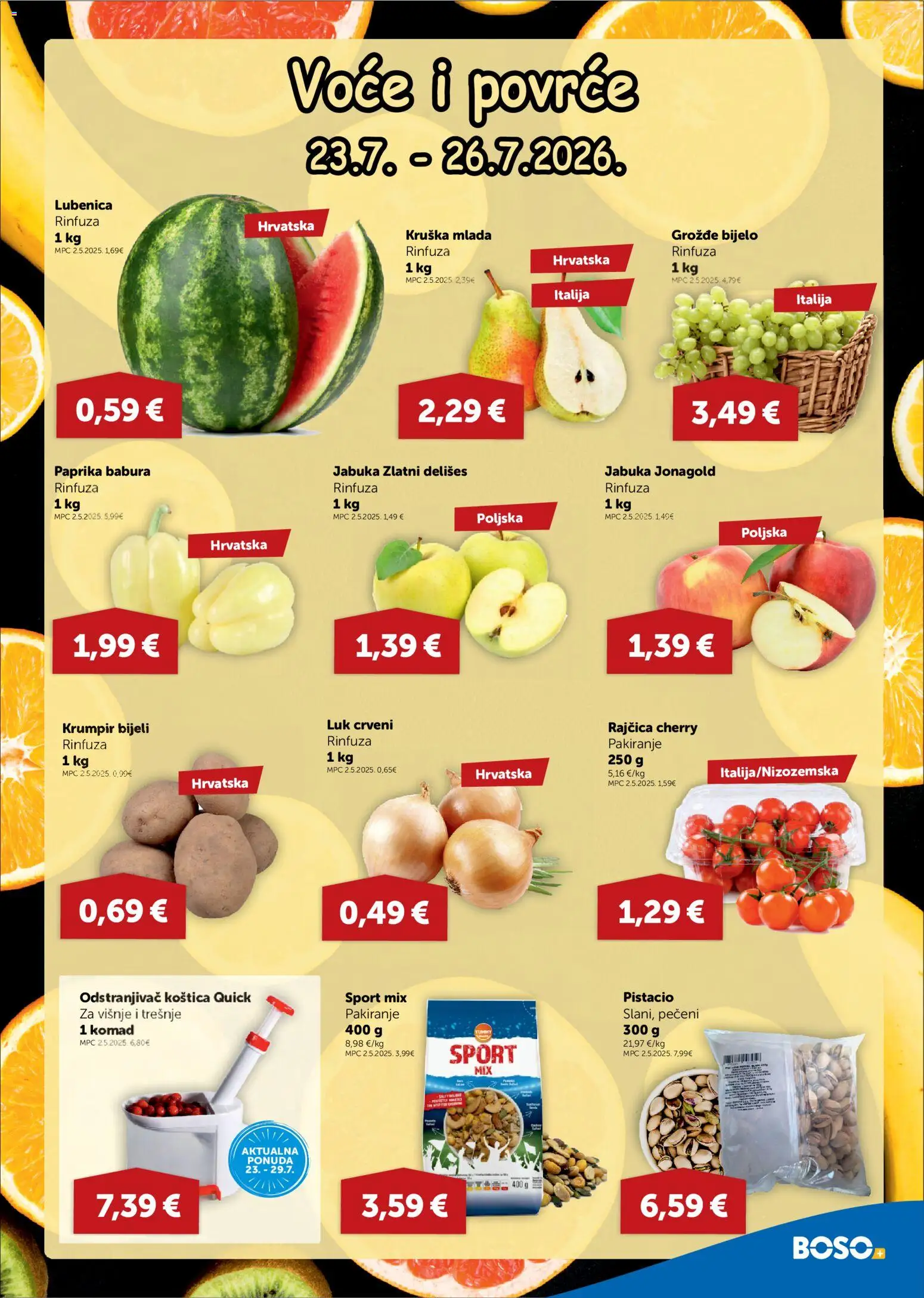 Boso katalog | vrijedi od 23.07.2026 | Stranica: 3 | Proizvodi: Paprika, Luk, Lubenica, Kruška