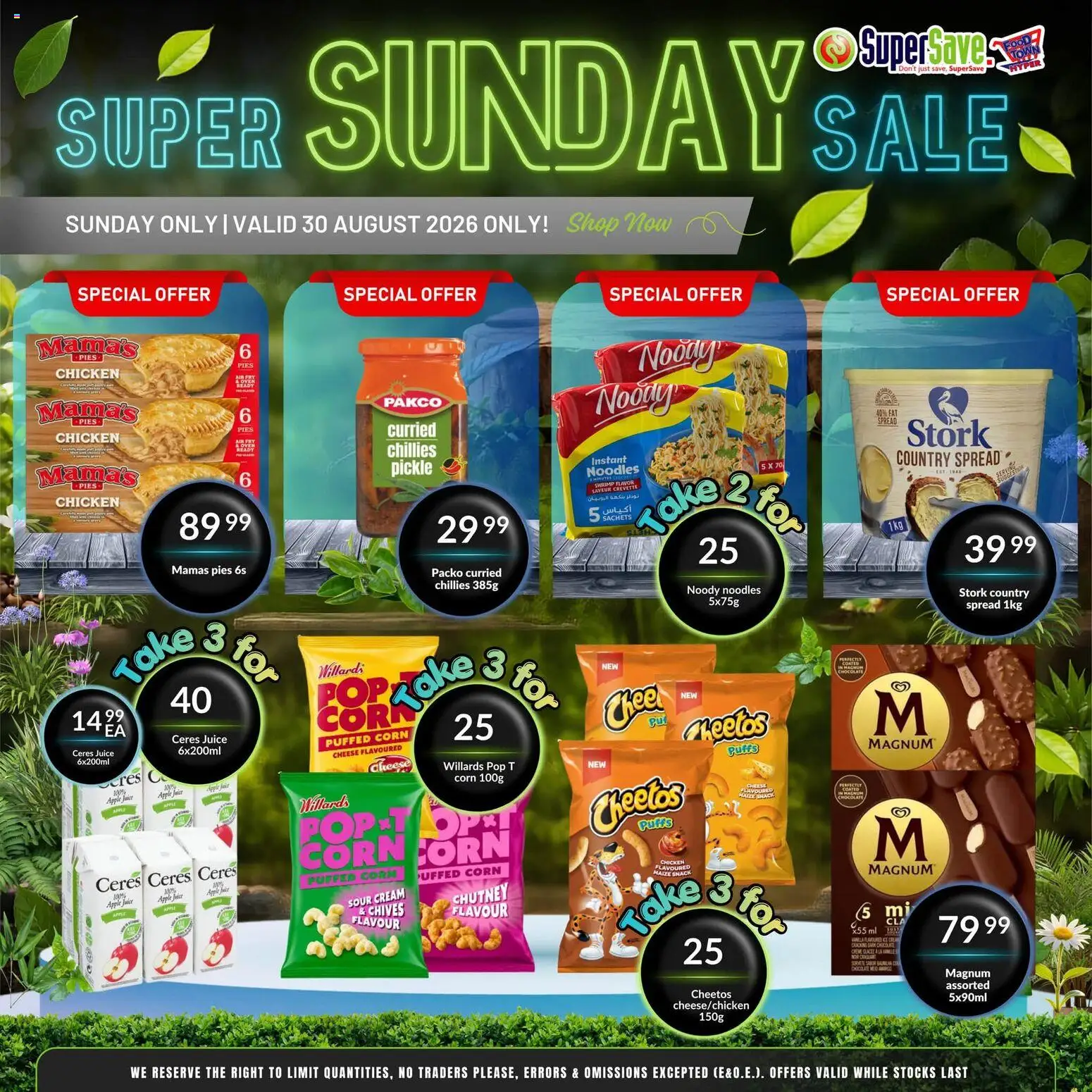 New Super Save catalogue – valid from 30/08/2026 | Page: 4 | Products: Chutney, Spread, Cheese, Chicken