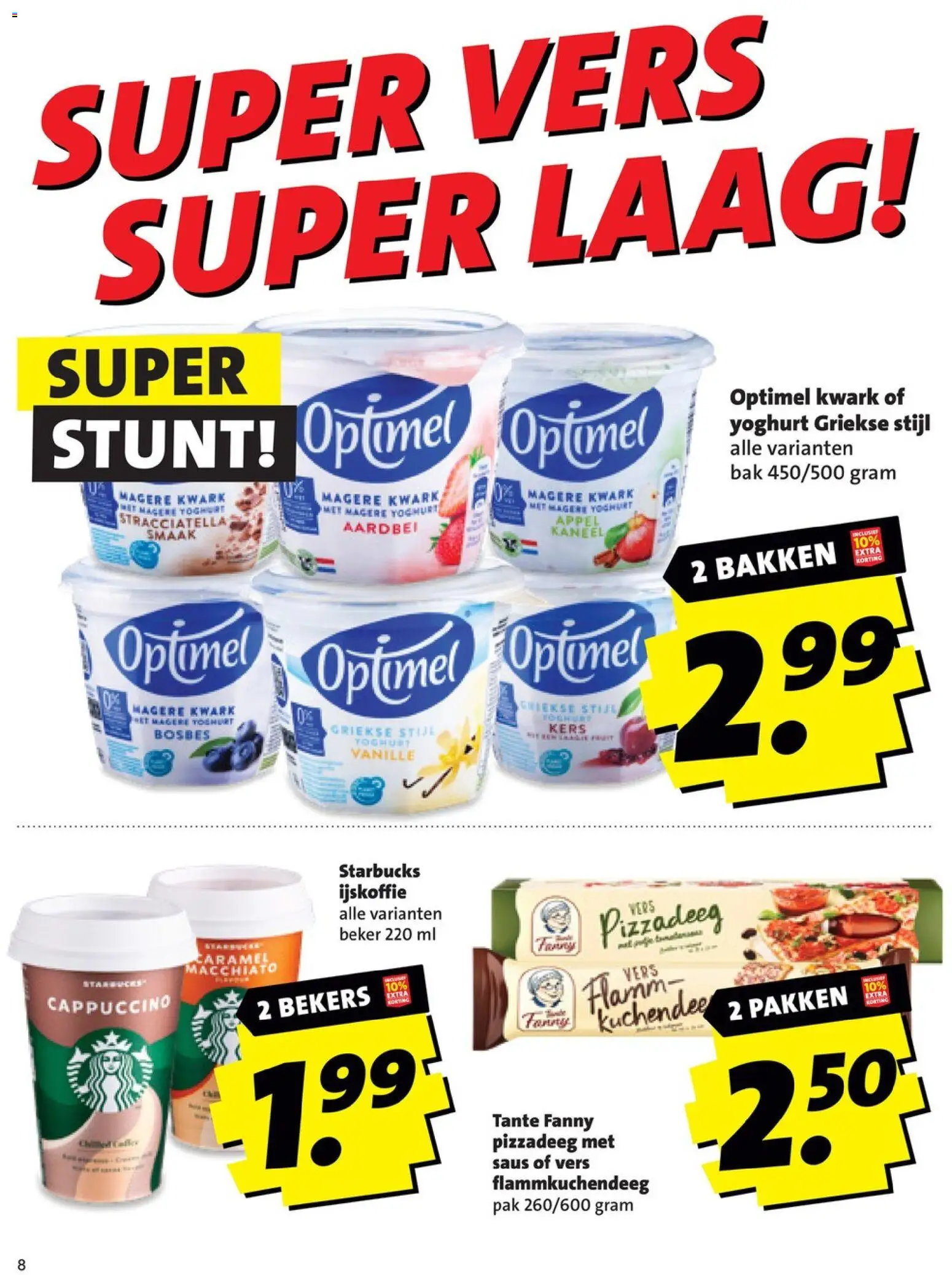 {H1} | Pagina: 8 | Producten: Kwark, Pavilon, Cappuccino, Aardbei