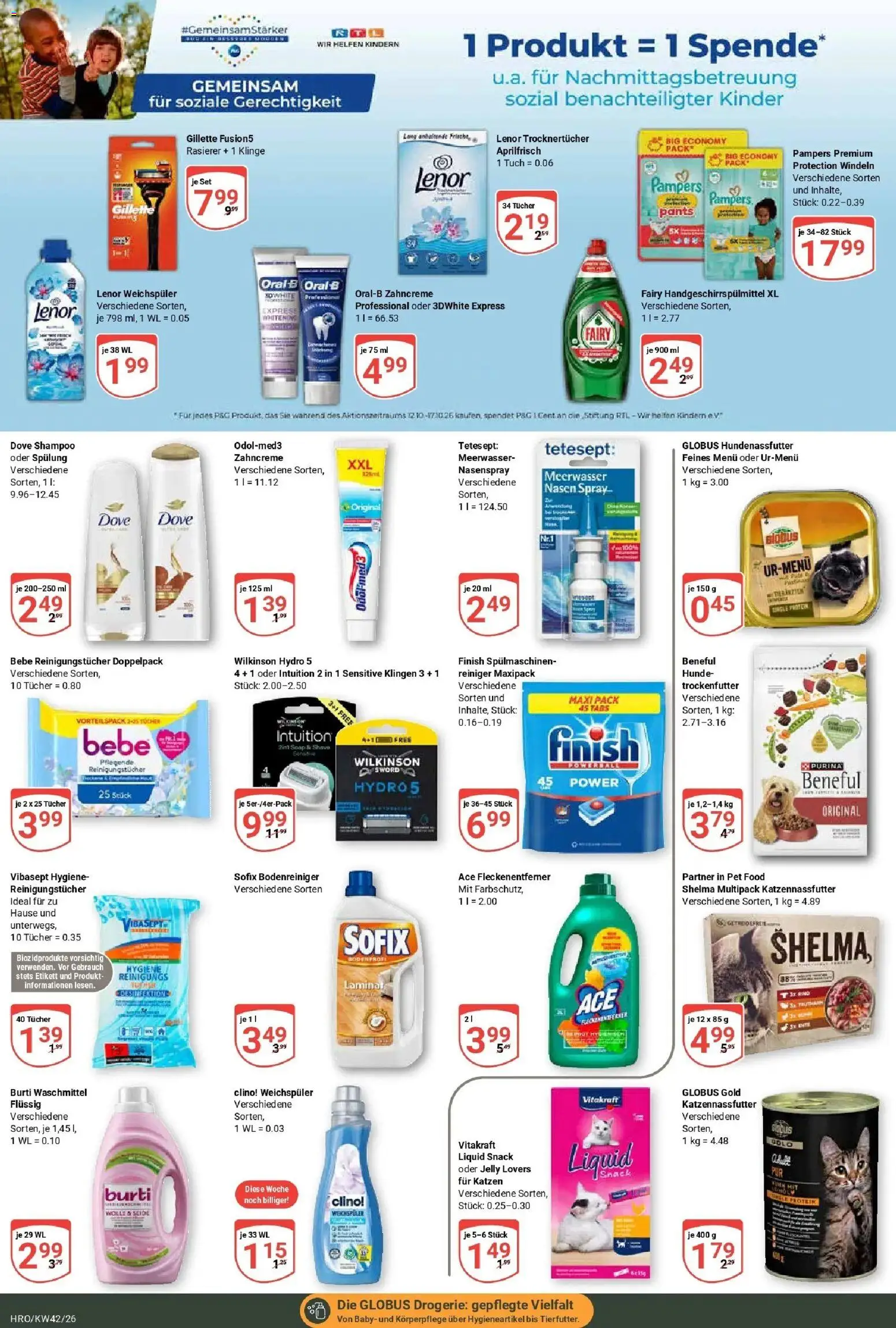 Globus Prospekt Rostock (ab 12.10.2026) » Angebote online | Seite: 21 | Produkte: Lenor, Rasierer, Spülung, Fleckenentferner