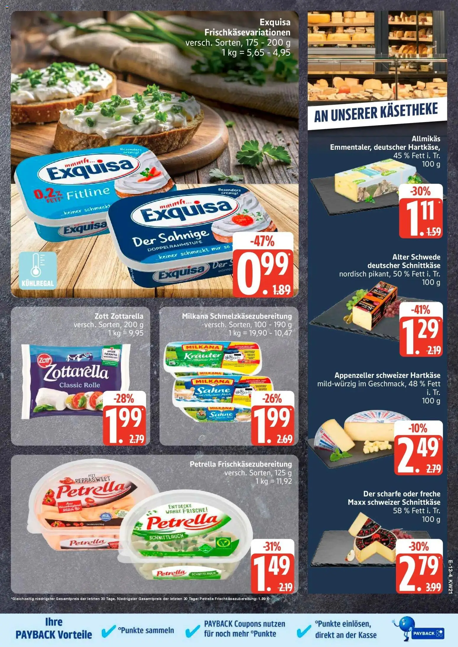 Edeka Prospekt Stralsund – gültig ab 17.05.2026 | Seite: 14 | Produkte: Milch, Milkana, Exquisa, Sahne
