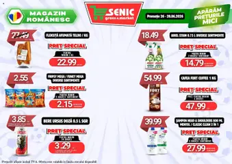 Ofertele Senic valabile de la 22.06.2026 | Pagină: 8 | Produse: Pomelo, Șampon, Cafea, Bere