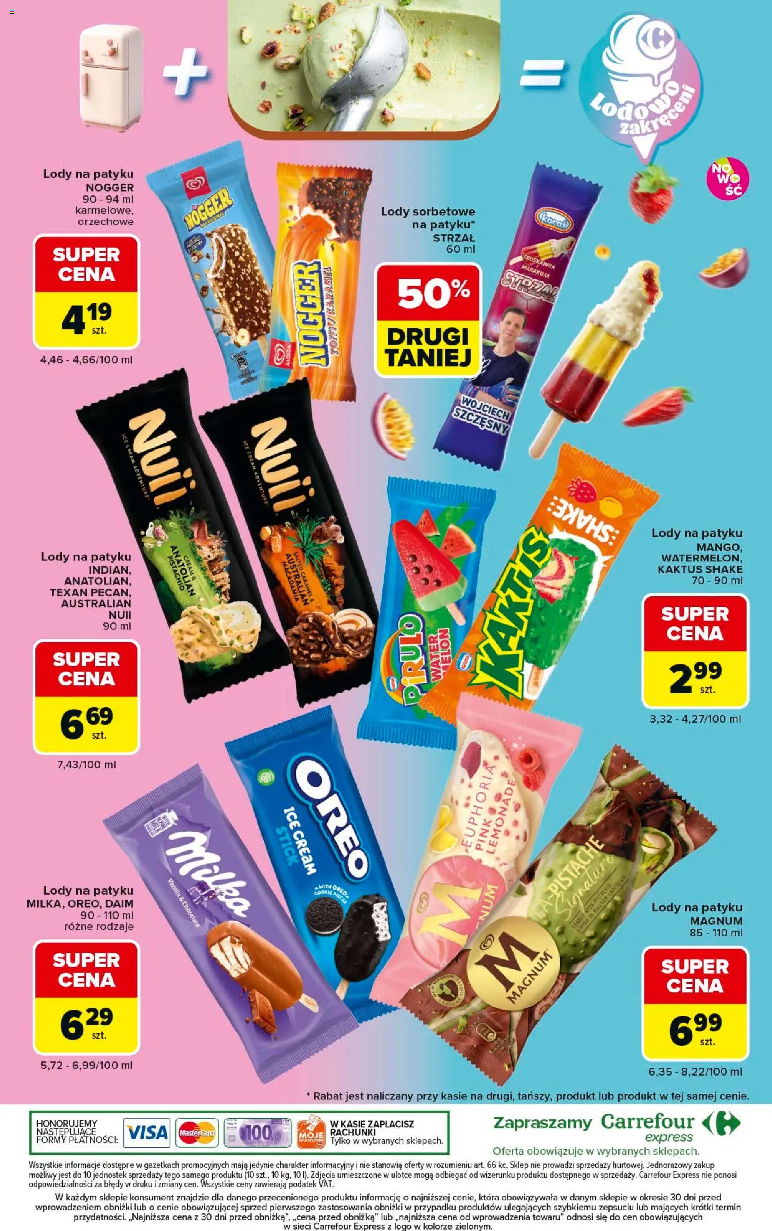 Carrefour gazetka - Express od 23.06.2026 | Strona: 8 | Produkty: Milka, Lody na patyku, Lody