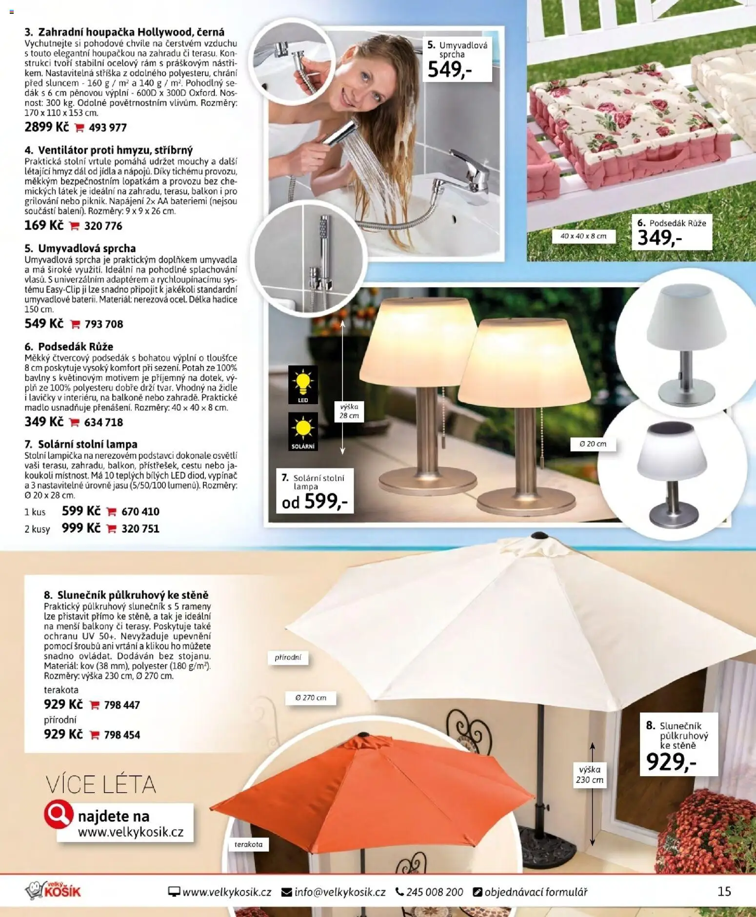 Velký Košík katalog srpen 2026 od 01.08.2026 | Strana: 15 | Produkty: Grilování, Madlo, Hadice, Podsedák