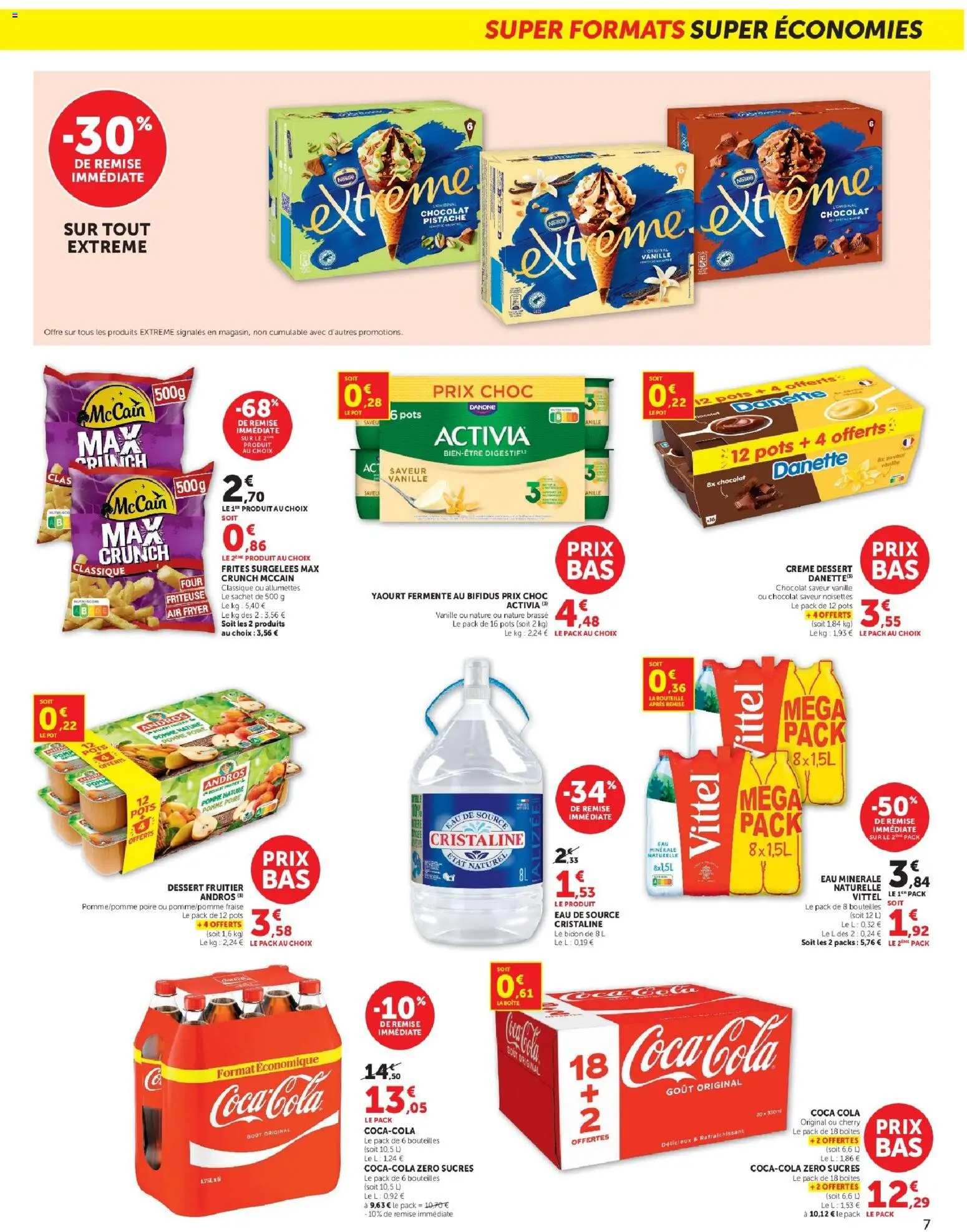 {H1} | Page: 7 | Produits: Four, Vanille, Coca cola, Crème