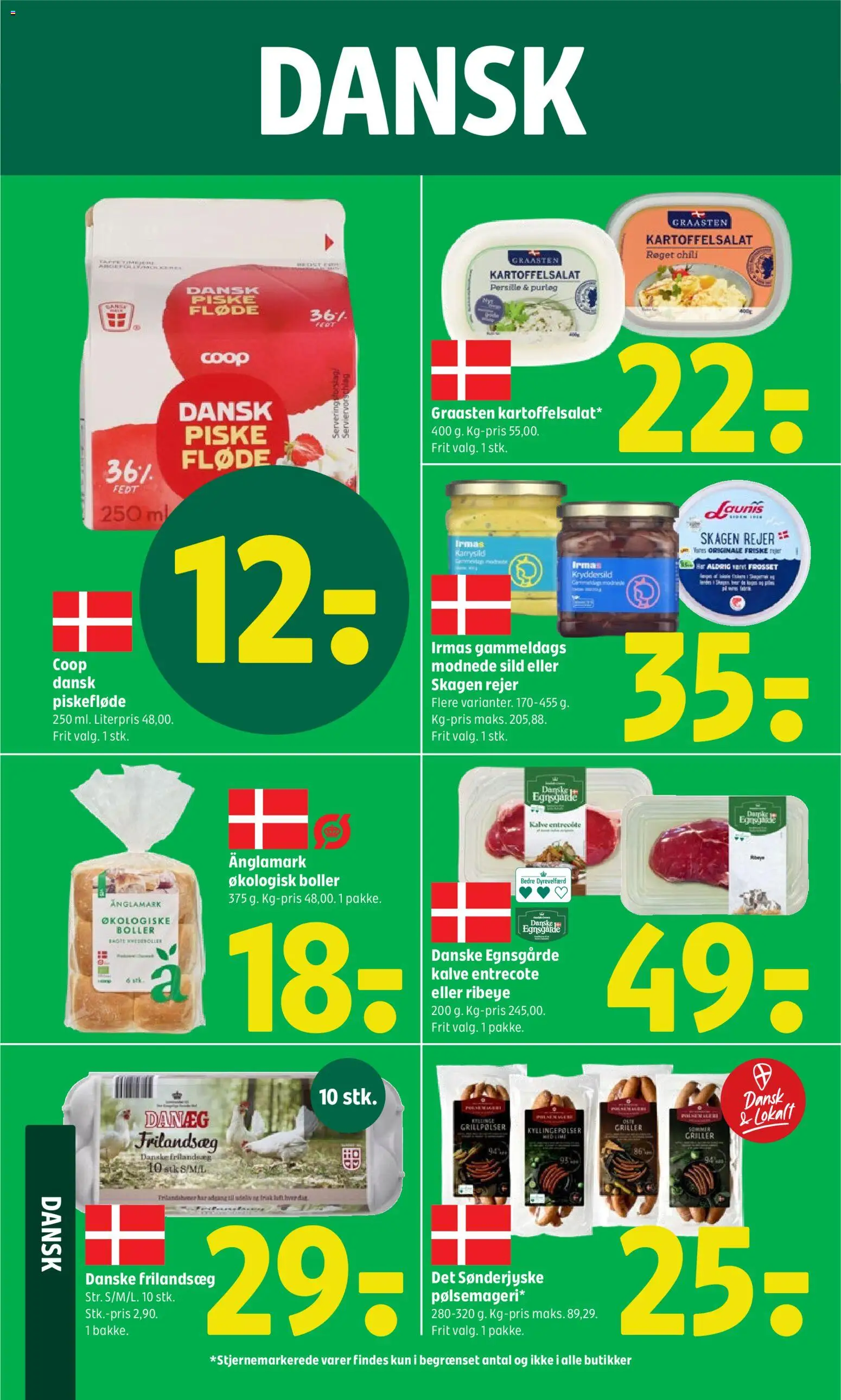 Coop 365 tilbudsavis – gyldig fra 18.06.2026 | Side: 17 | Produkter: Fløde, Kyllingepølser, Entrecote, Persille
