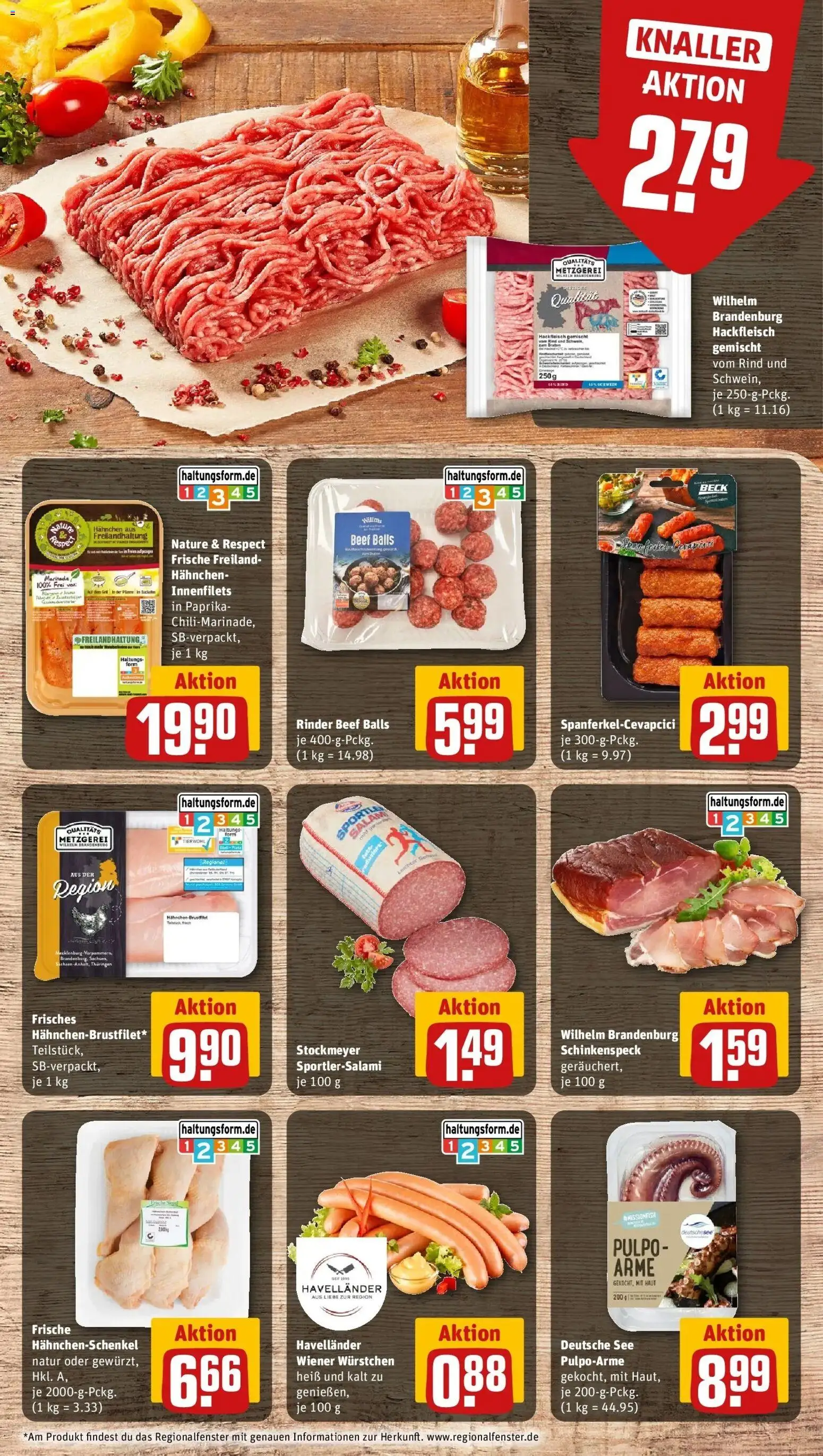 Rewe Prospekt Berlin / Hansaviertel – gültig ab 27.07.2026 | Seite: 6 | Produkte: Hahnchen, Hahnchenschenkel, Paprika, Hackfleisch
