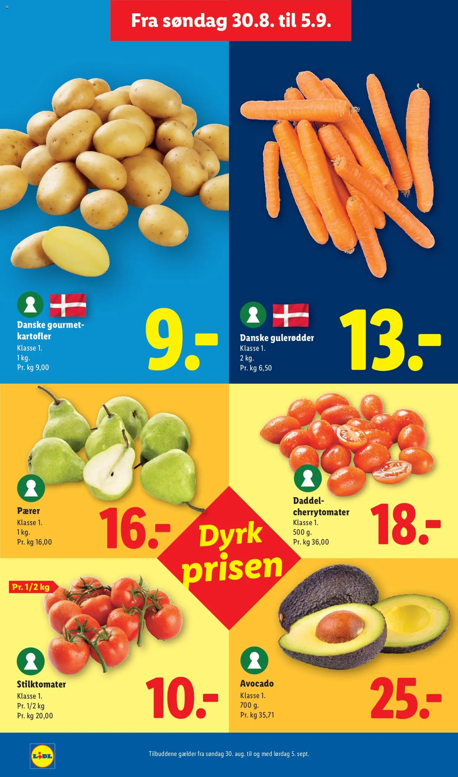 Lidl tilbudsavis – gyldig fra 30/08/2026 | Side: 19 | Produkter: Kartofler, Avocado, Cherry, Pærer