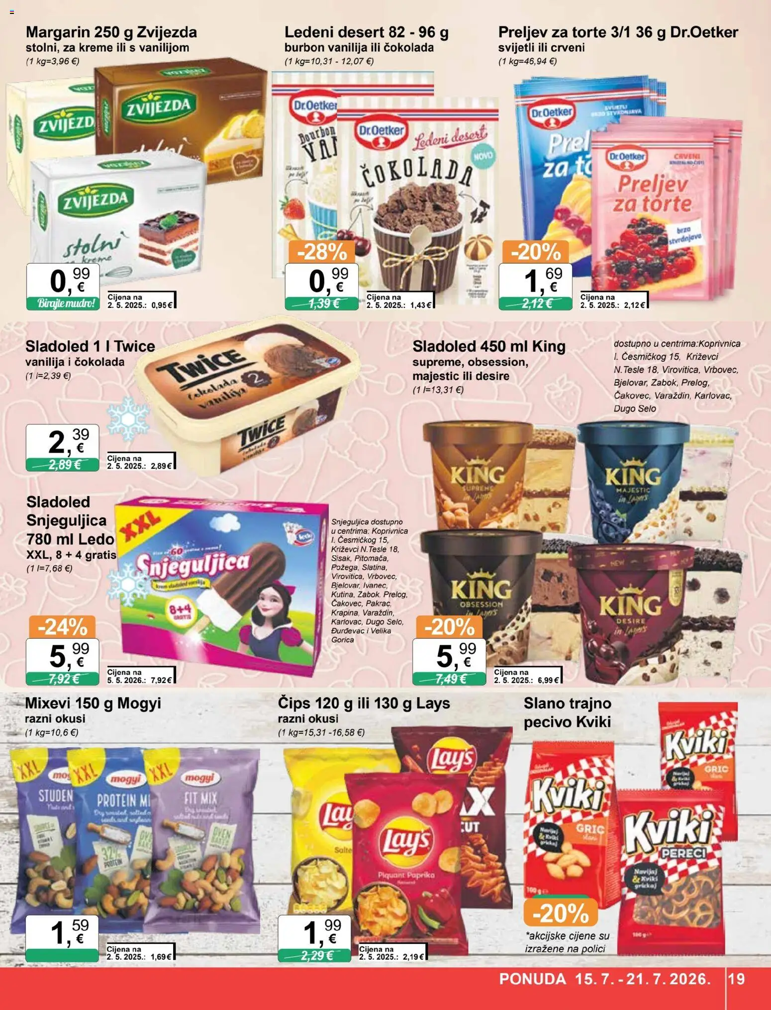 KTC katalog | vrijedi od 15.07.2026 | Stranica: 19 | Proizvodi: Čokolada, Margarin, Pecivo, Pereci