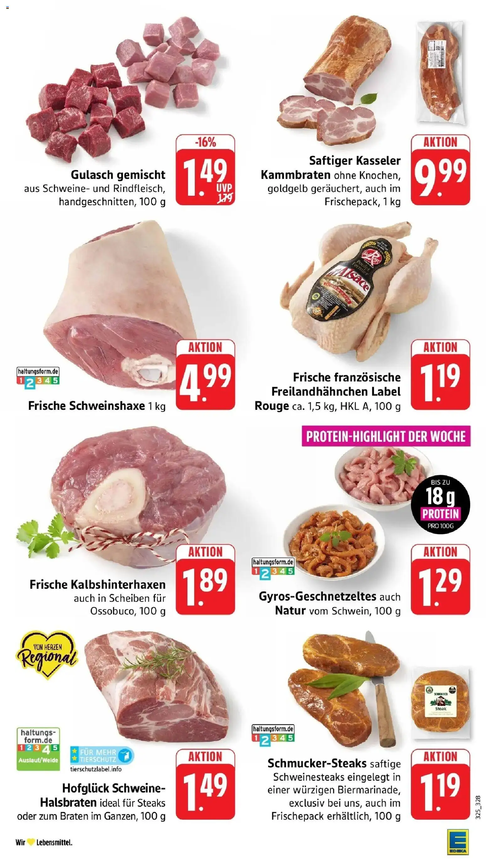 Edeka Prospekt Weinheim (ab 14.09.2026) » Angebote Online | Seite: 4 | Produkte: Rouge, Gulasch, Steak
