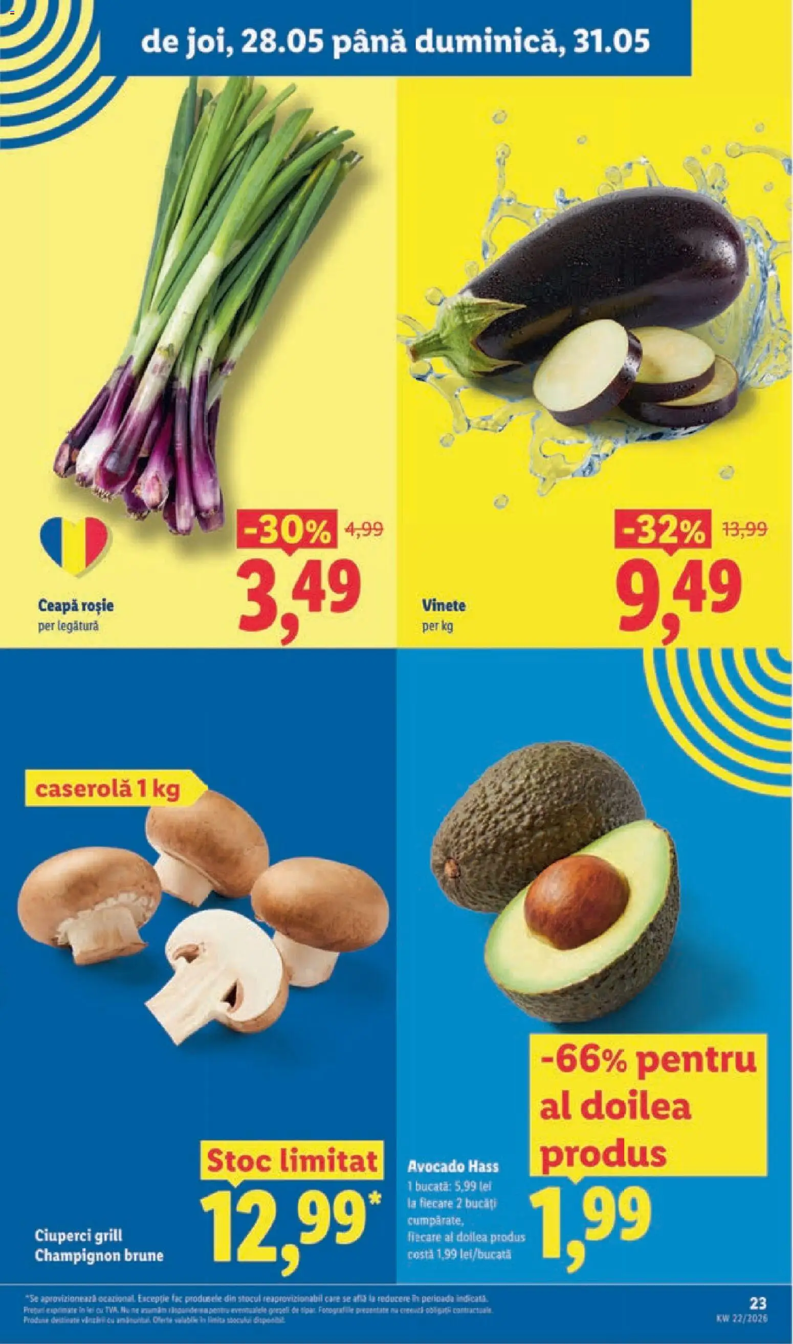 Noul catalog Lidl – valabil de la 25.05.2026 | Pagină: 23 | Produse: Grill, Ciuperci, Avocado, Ceapă
