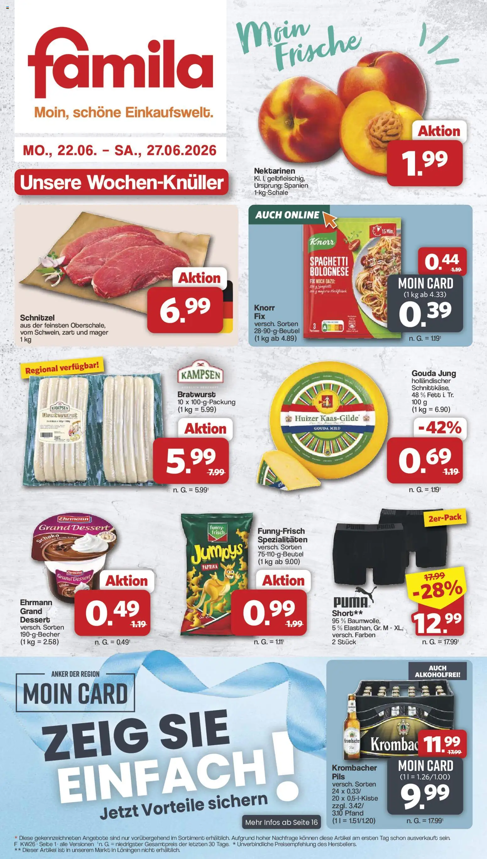 Famila Nordwest Prospekt – gültig ab 22.06.2026 | Seite: 1
