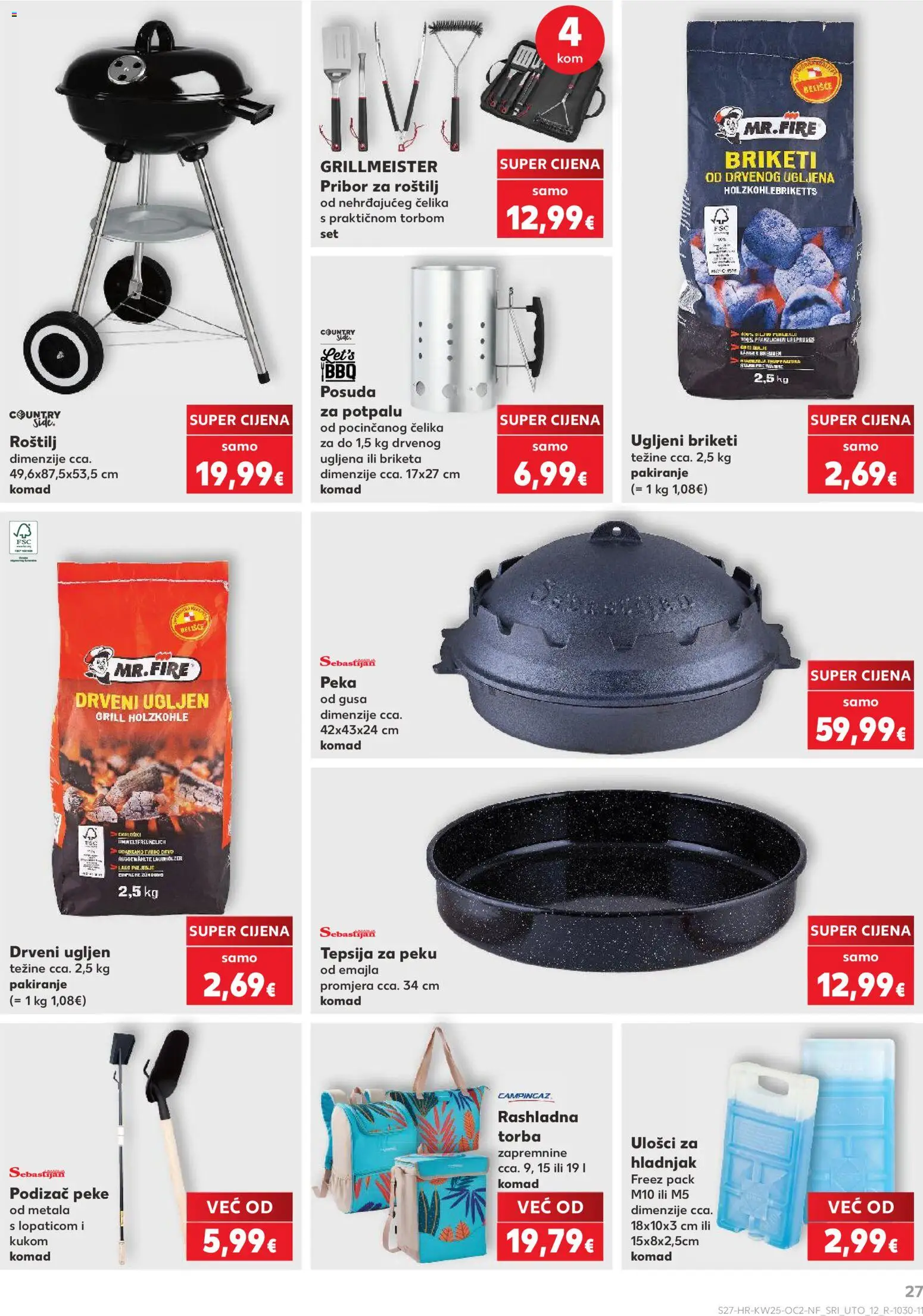 Kaufland katalog | vrijedi od 17.06.2026 | Stranica: 27 | Proizvodi: Roštilj, Pan, Torba, Briketi