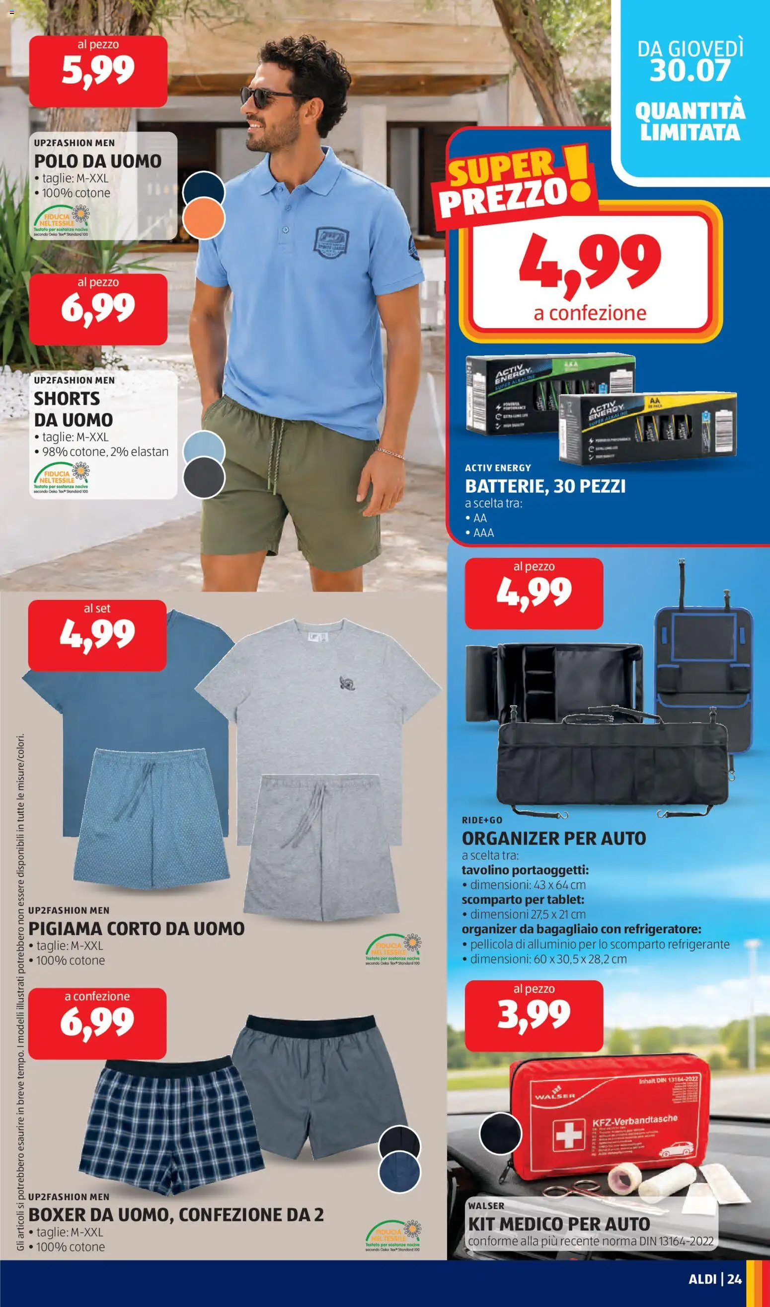 Volantino Aldi del 27/07/2026 | Pagina: 25 | Prodotti: Tavolino, Boxer, Polo, Tablet