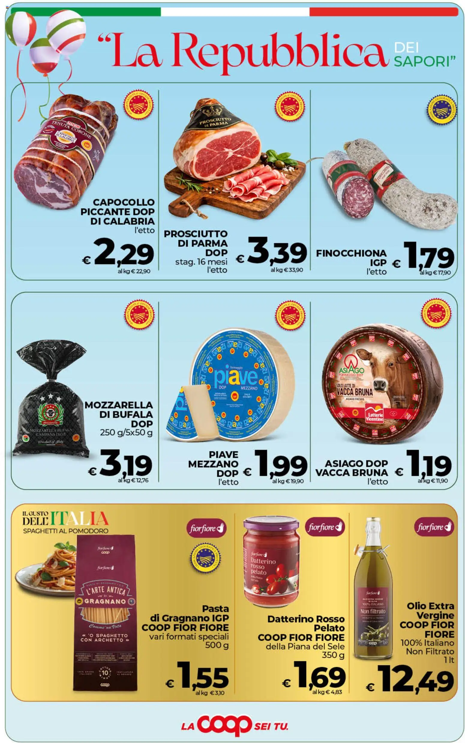 Volantino Ipercoop del 29.05.2026 | Pagina: 14 | Prodotti: Pomodoro, Formaggio, Olio, Pasta