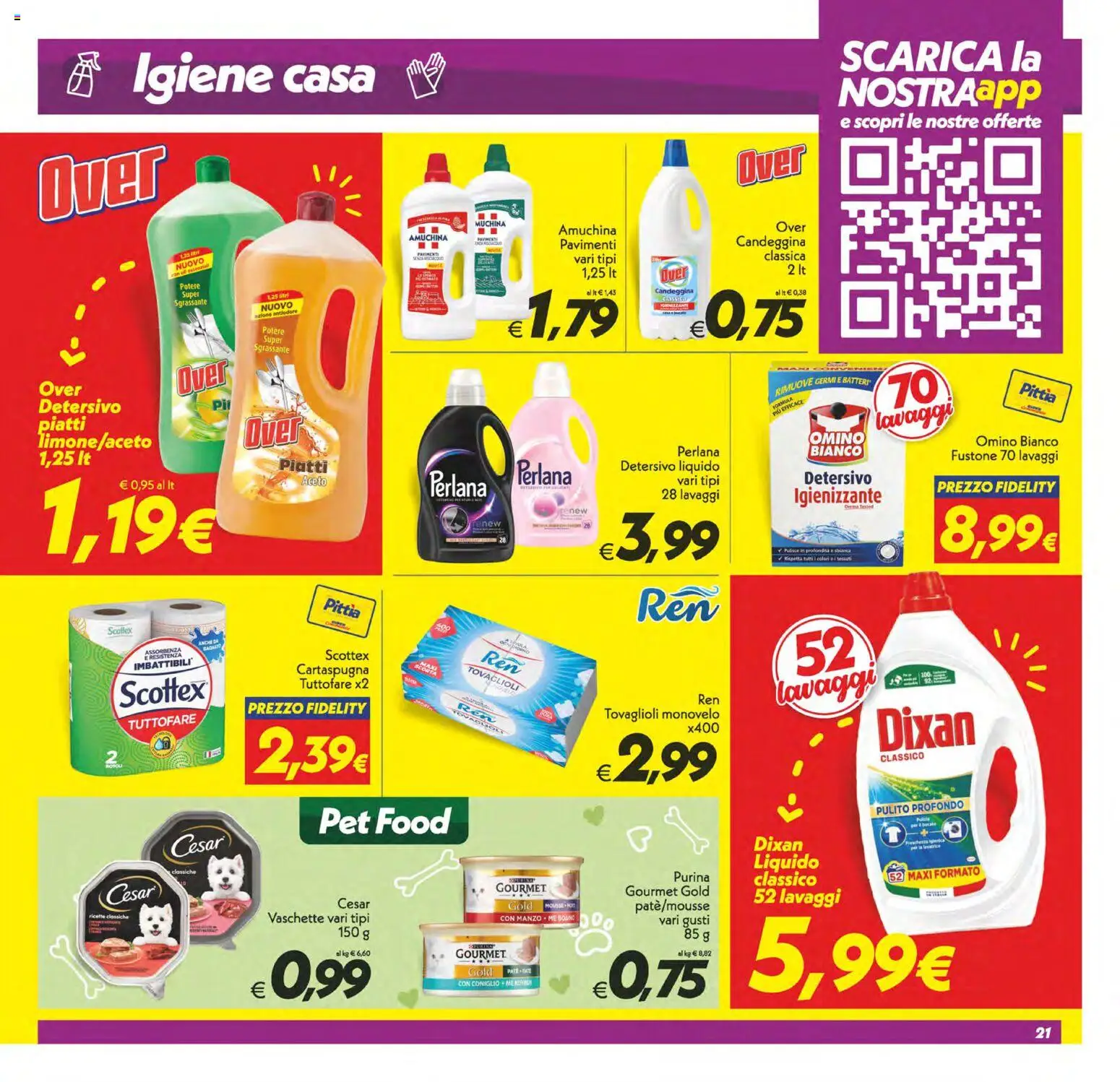 Volantino SuperConveniente del 13/10/2026 | Pagina: 21 | Prodotti: Piatti, Candeggina, Aceto, Vaschette