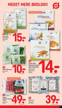 REMA 1000 salat, Økologisk, 70 g, Økologisk salat fra REMA 1000, 70 g gyldig fra 14.06.2026 | Side: 15