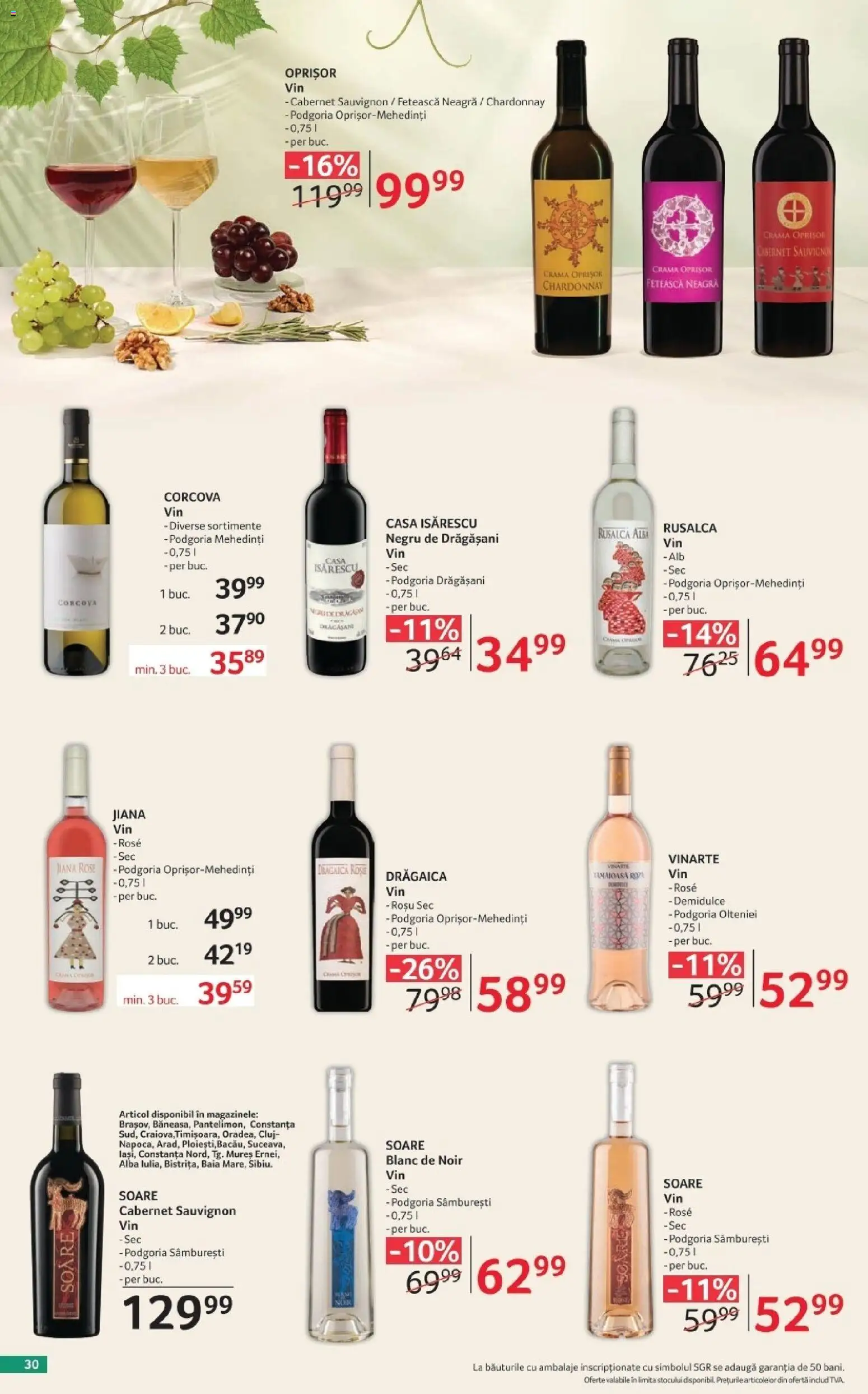Noul catalog Selgros – valabil de la 02.10.2026 | Pagină: 30 | Produse: Alba, Sauvignon