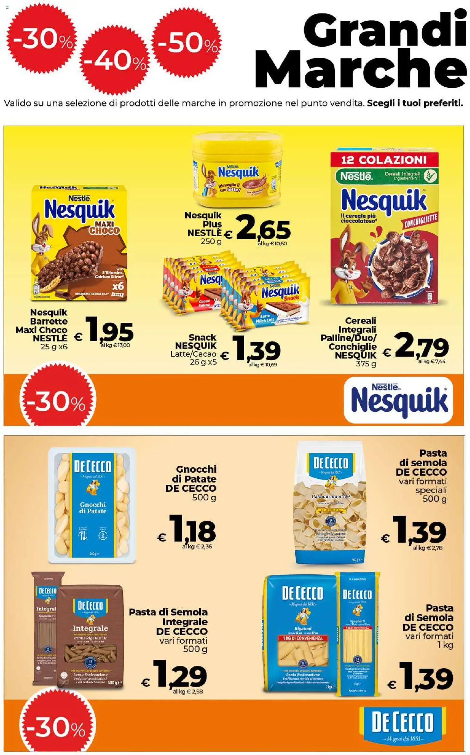 Volantino COOP del 11/09/2026 | Pagina: 12 | Prodotti: Latte, Pasta, Cacao, Semola
