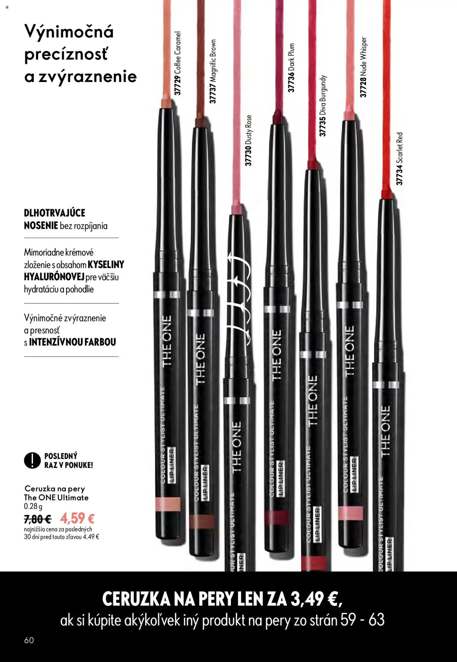 Nové Oriflame akcie – leták je platný od 19.08.2026 | Strana: 60 | Produkty: Ceruzka