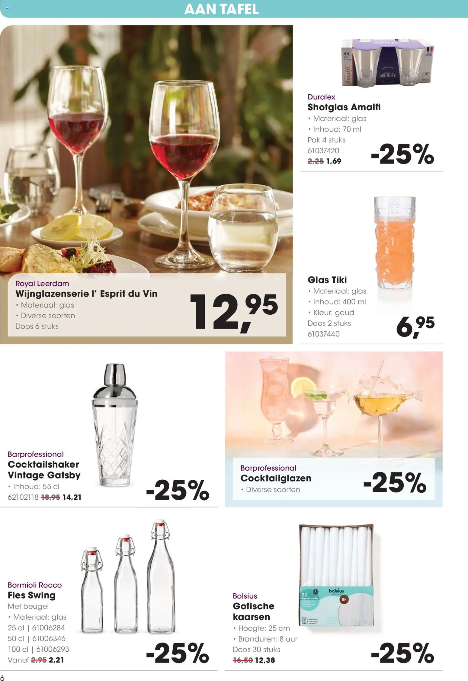 {H1} | Pagina: 6 | Producten: Fles, Tafel, Kaarsen