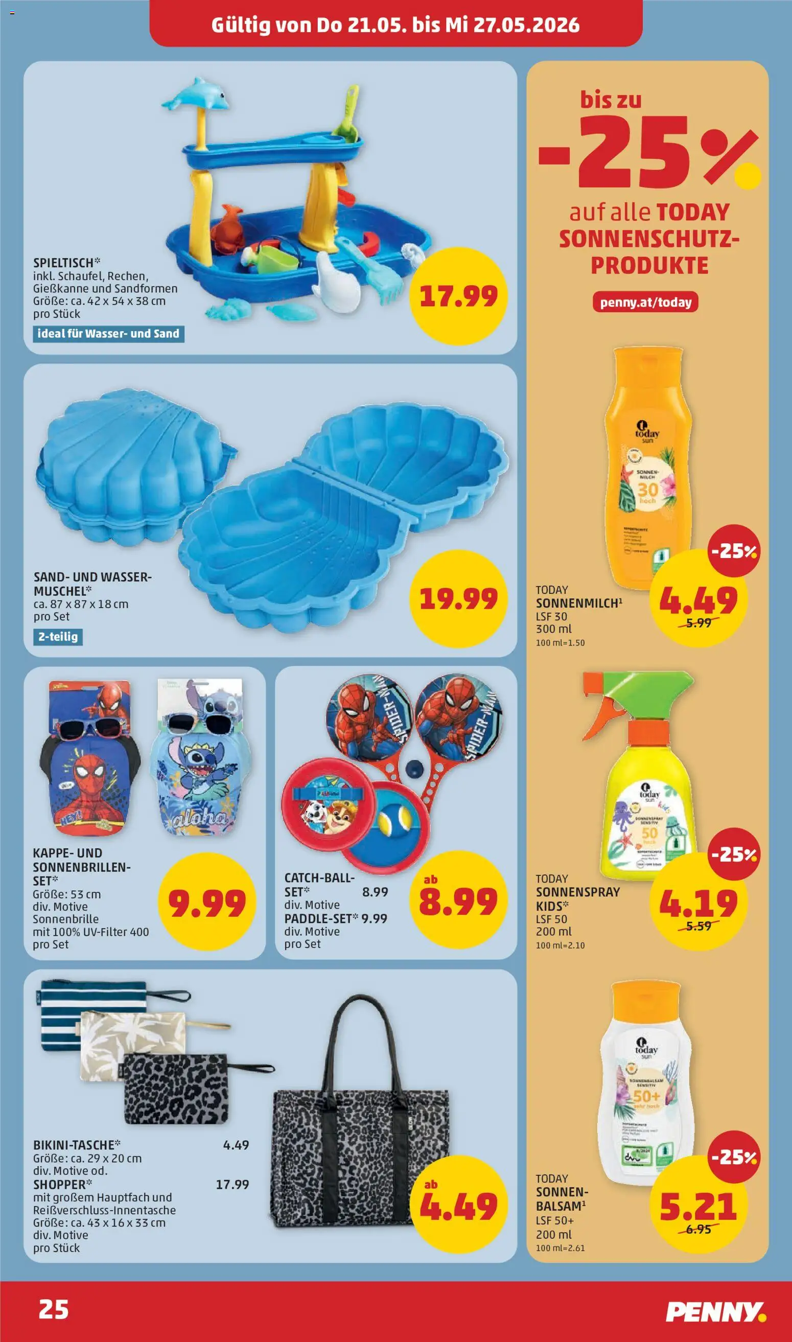 Penny Markt Flugblatt gültig ab 21.05.2026 | Seite: 25 | Produkte: Wasser, Kappe, Uhr