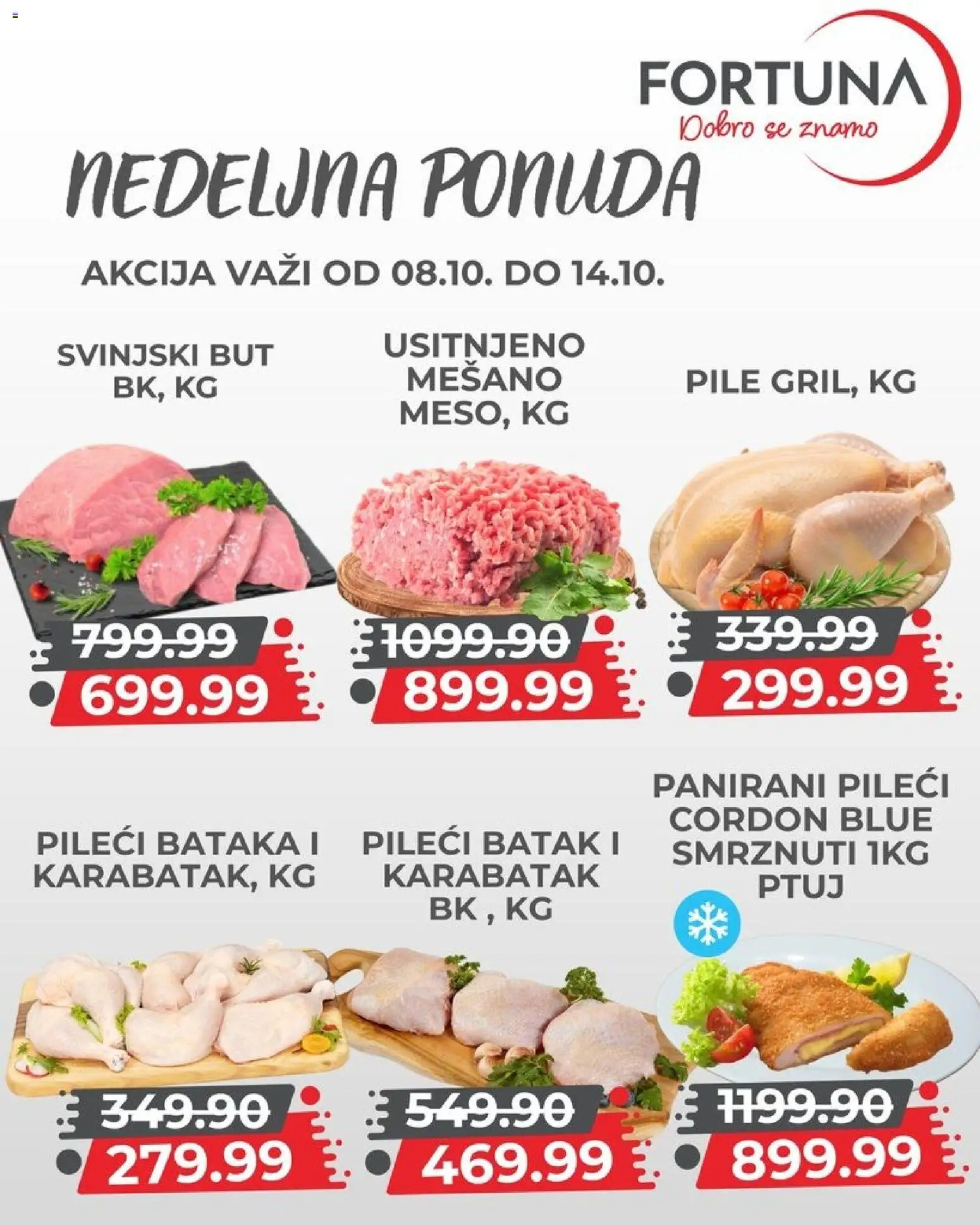 Fortuna Market katalog - važi od 08.10.2026 | Strana: 2 | Proizvode: Pile, Pileći batak, Svinjski but