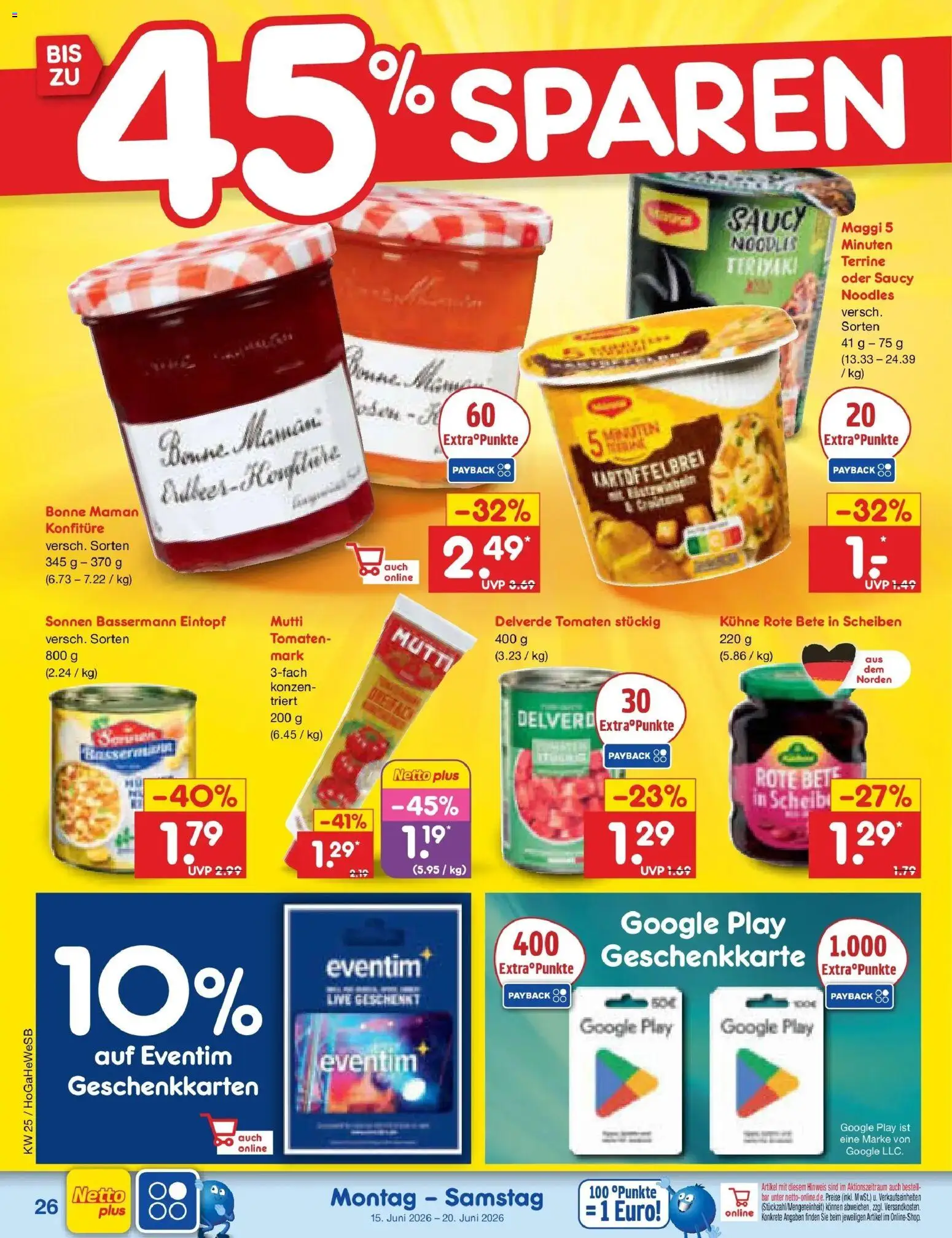Netto Marken-Discount Prospekt Hamburg – gültig ab 14.06.2026 | Seite: 34 | Produkte: Maggi, Tomaten, Bonne maman