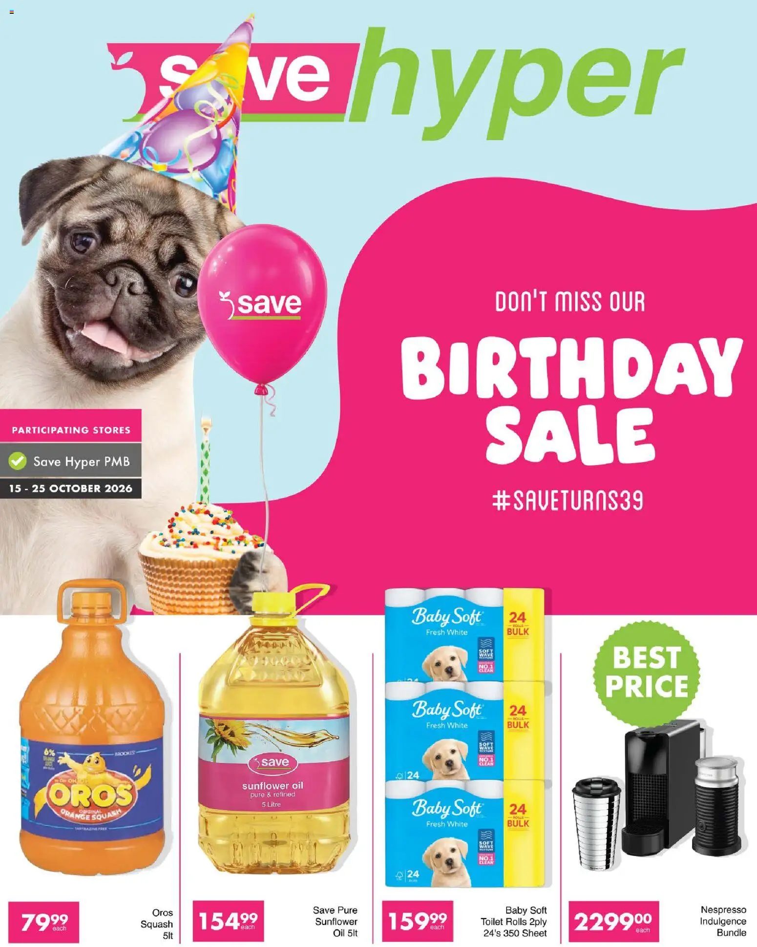 New Save catalogue – valid from 15/10/2026 | Page: 1 | Products: Squash, Toilet, Oil, Peach