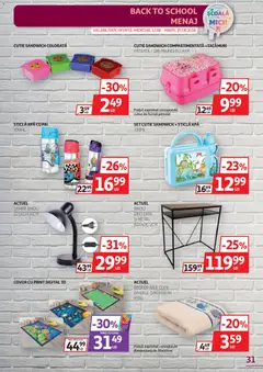 Ofertele Auchan valabile de la 12.08.2026 | Pagină: 31 | Produse: Cutie, Lampă, Mici, Apă