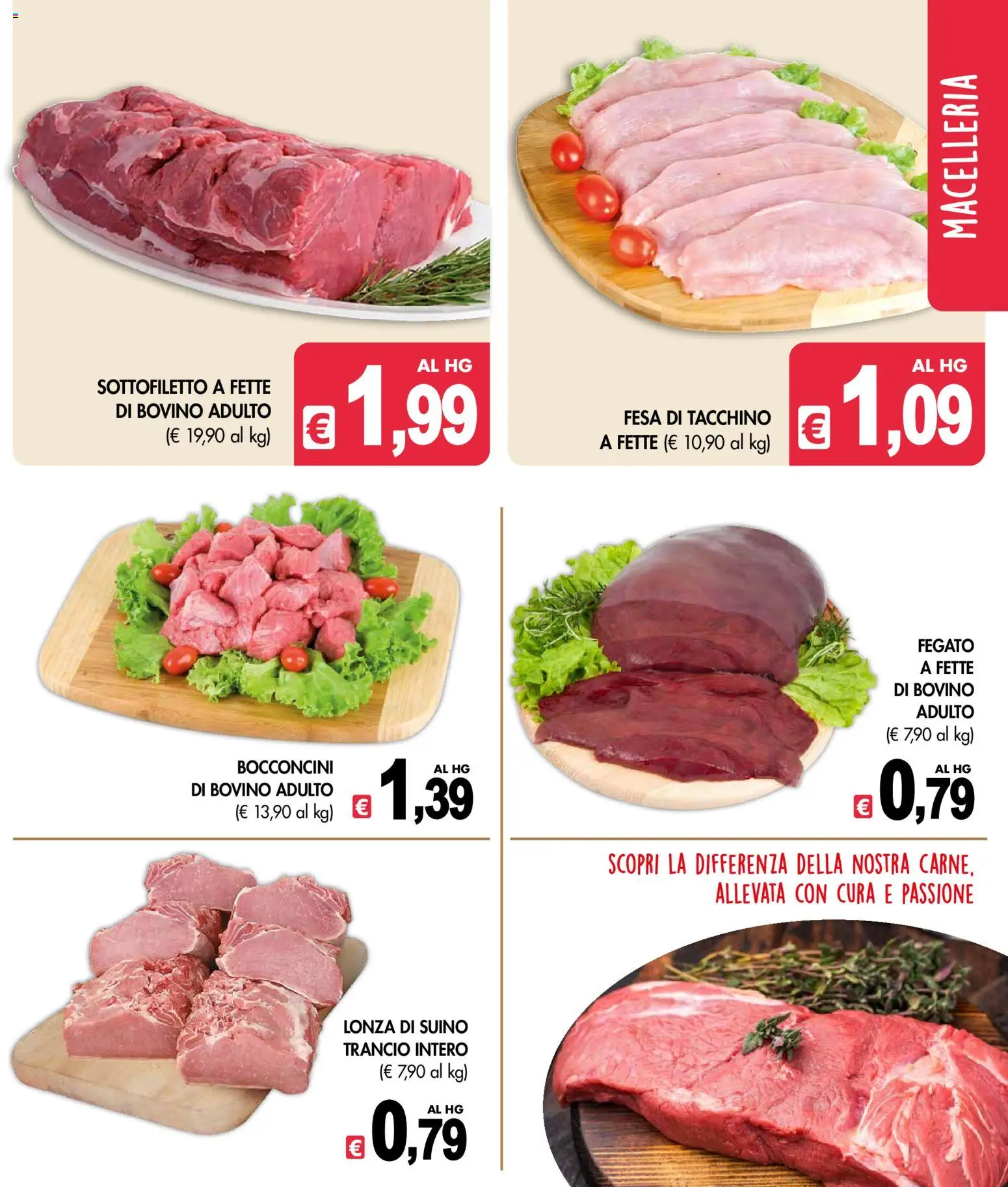 Volantino Presto Fresco del 31/08/2026 | Pagina: 3 | Prodotti: Bovino, Suino, Tacchino, Fegato