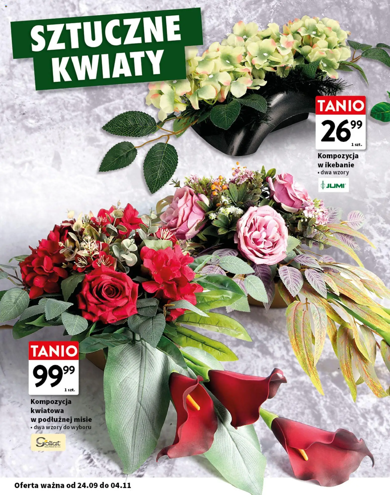 Intermarche gazetka - Pamiętamy o bliskich od 24.09.2026 | Strona: 8 | Produkty: Kwiaty, Sztuczne kwiaty