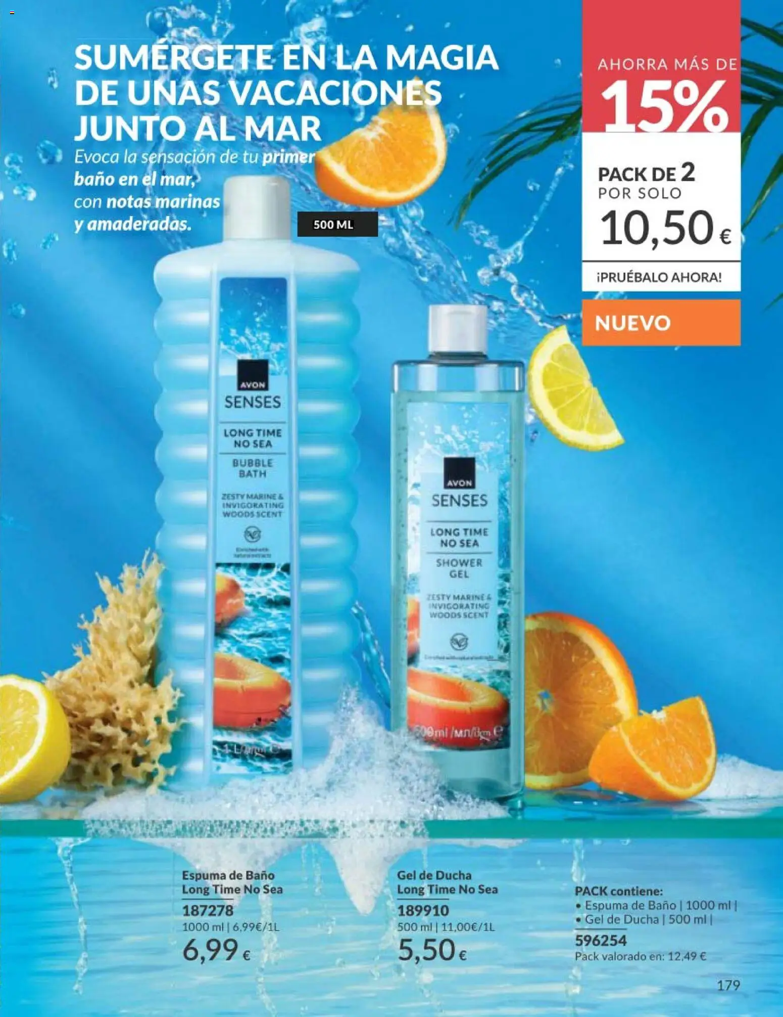 Catálogo AVON campaña 5 │ válido desde el 01.05.2026 | Página: 179 | Productos: Gel de ducha, Espuma de baño, Baño, Ducha
