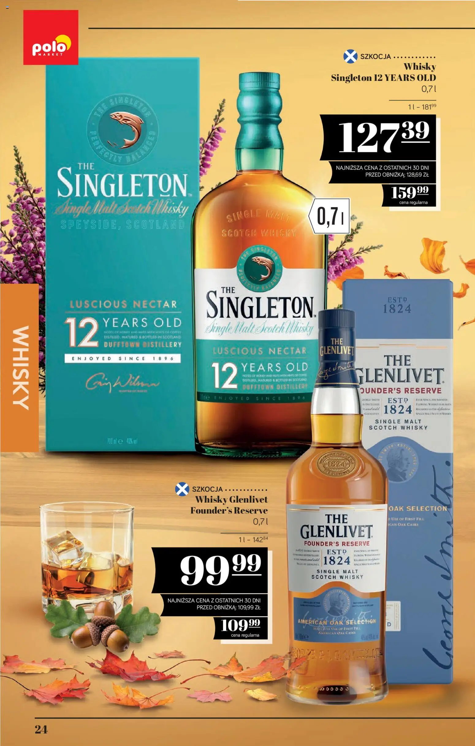 POLOmarket katalog - Alkoholi od 08.10.2026 | Strona: 24 | Produkty: Scotch whisky, Whisky Singleton, Whisky