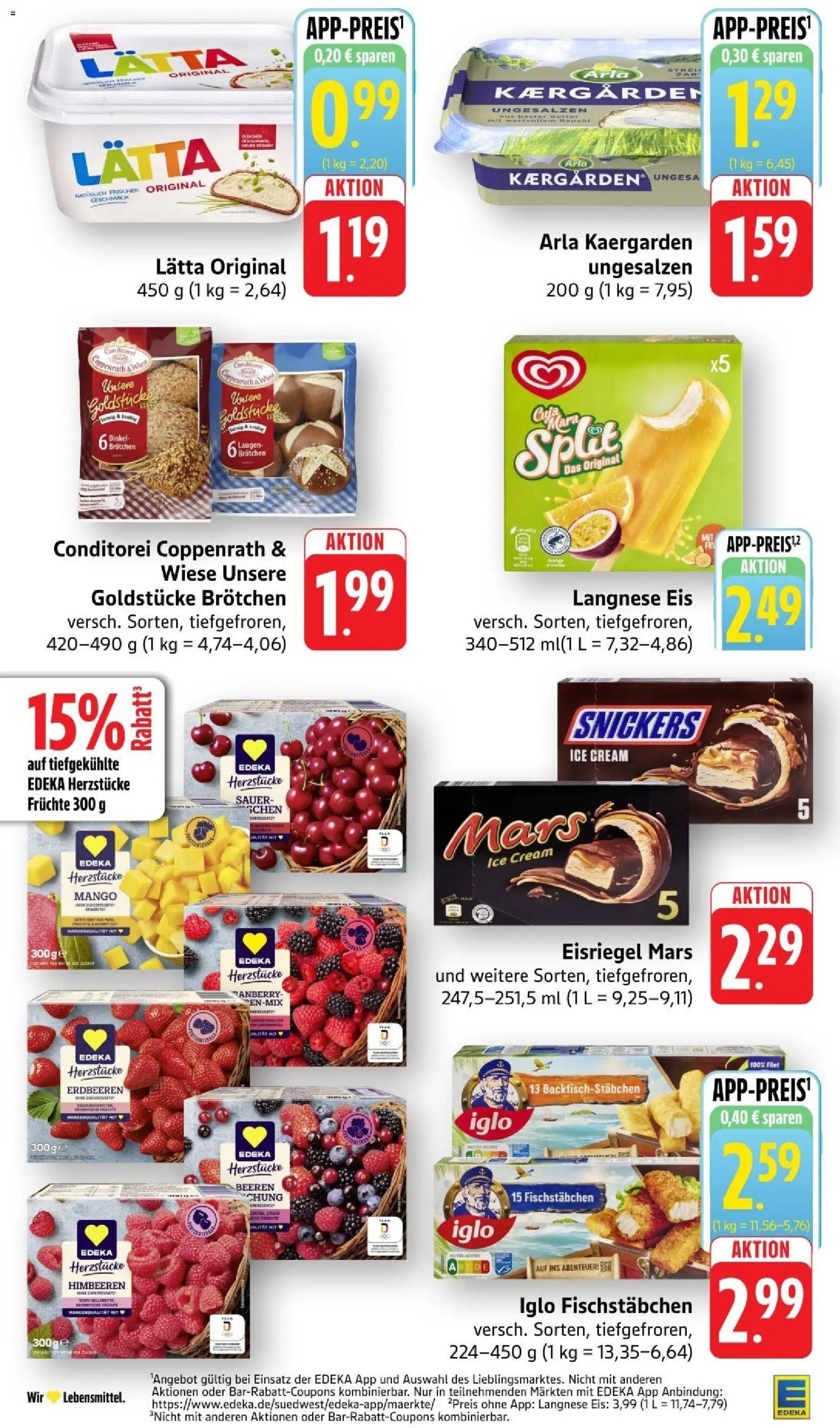 Edeka Prospekt Stuttgart – gültig ab 10.08.2026 | Seite: 18 | Produkte: Langnese, Iglo, Mars, Lätta