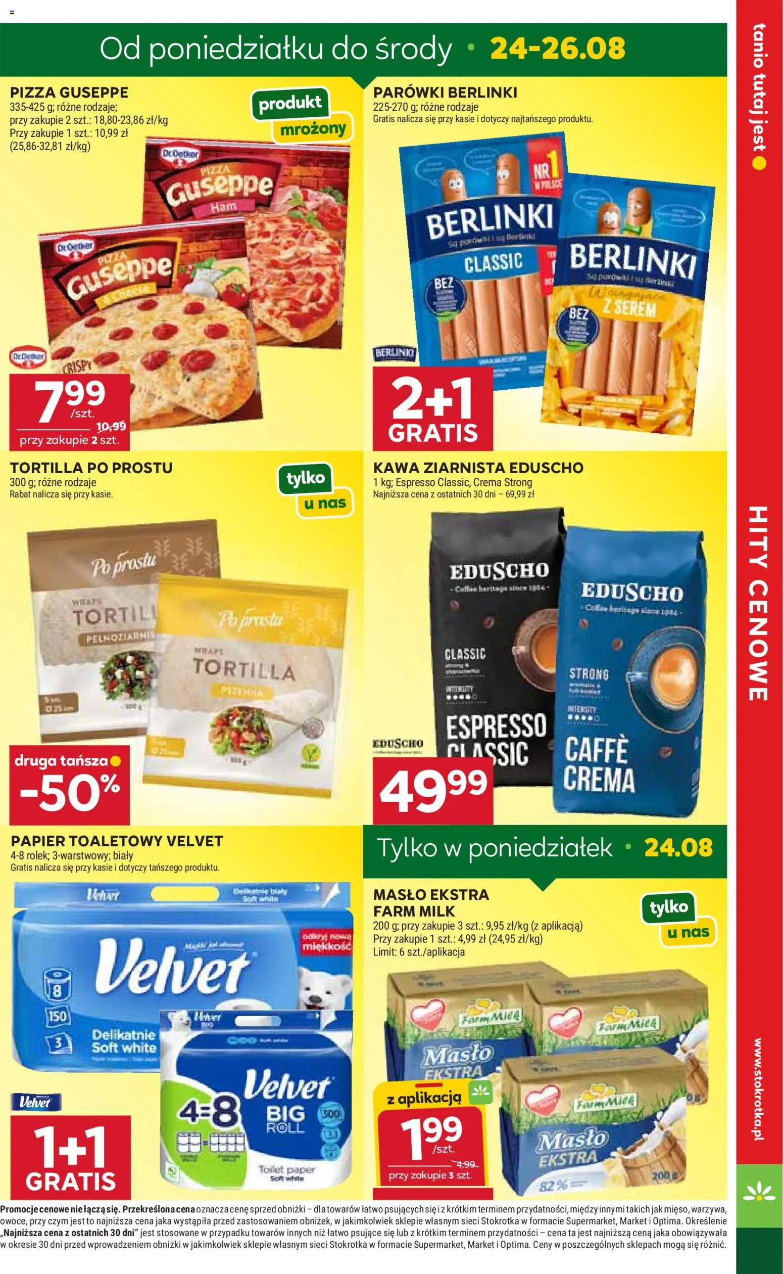 Stokrotka gazetka od 20.08.2026 | Strona: 5 | Produkty: Stokrotka, Masło, Kawa, Pizza