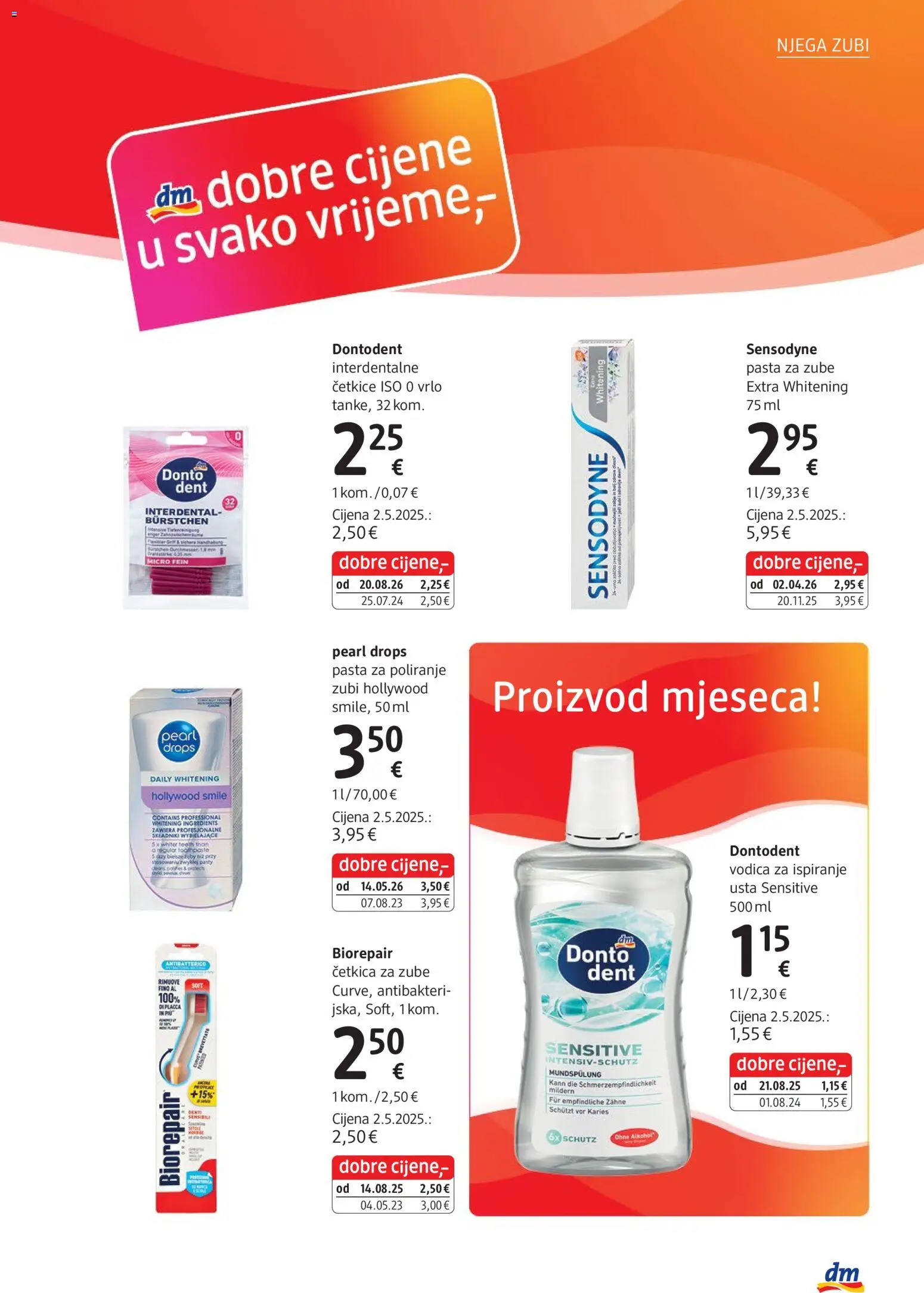 DM katalog | vrijedi od 01.09.2026 | Stranica: 5 | Proizvodi: Pasta za zube, Četkica za zube, Pasta, Sensodyne