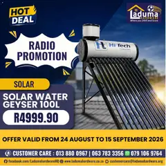 Laduma Hardware specials catalogue – valid from 24/08/2026