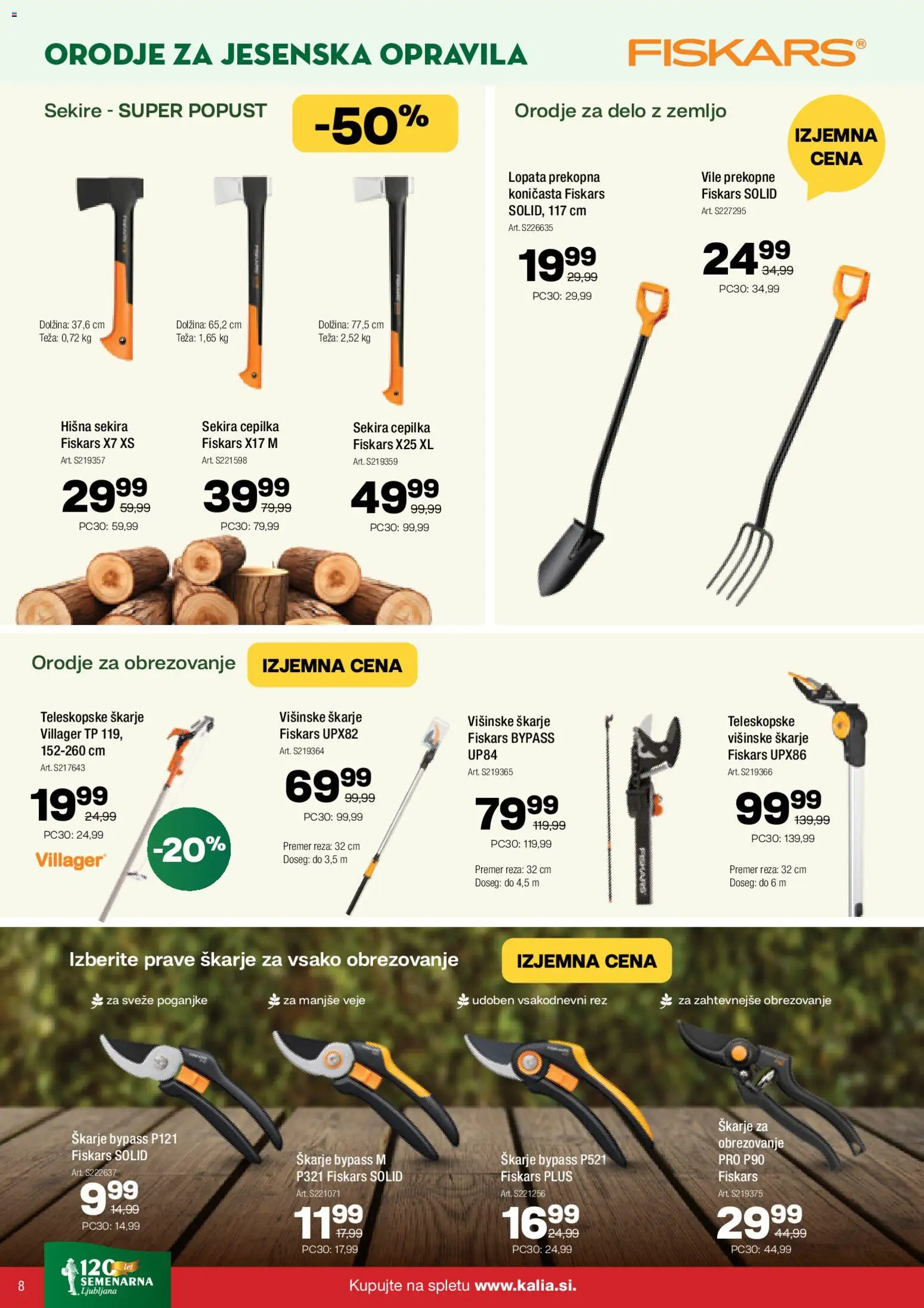Novi Kalia katalog ponudbe – veljaven od 31.08.2026 | Stran: 8 | Izdelki: Teza, Orodje