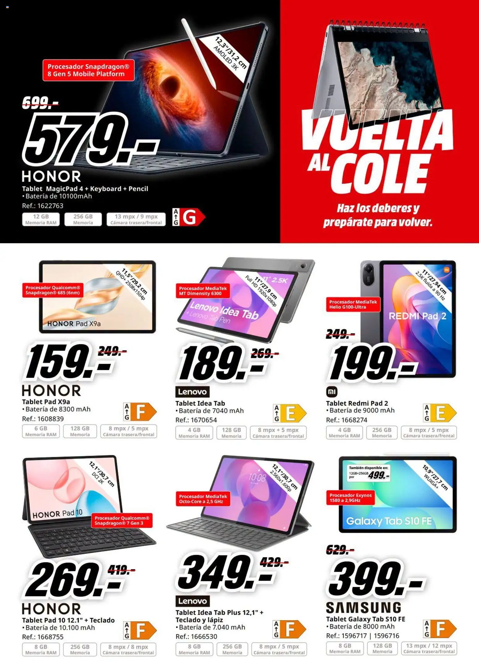 Media Markt folleto │ válido desde el 17/09/2026 | Página: 6 | Productos: Tablet, Teclado, Cámara, Batería