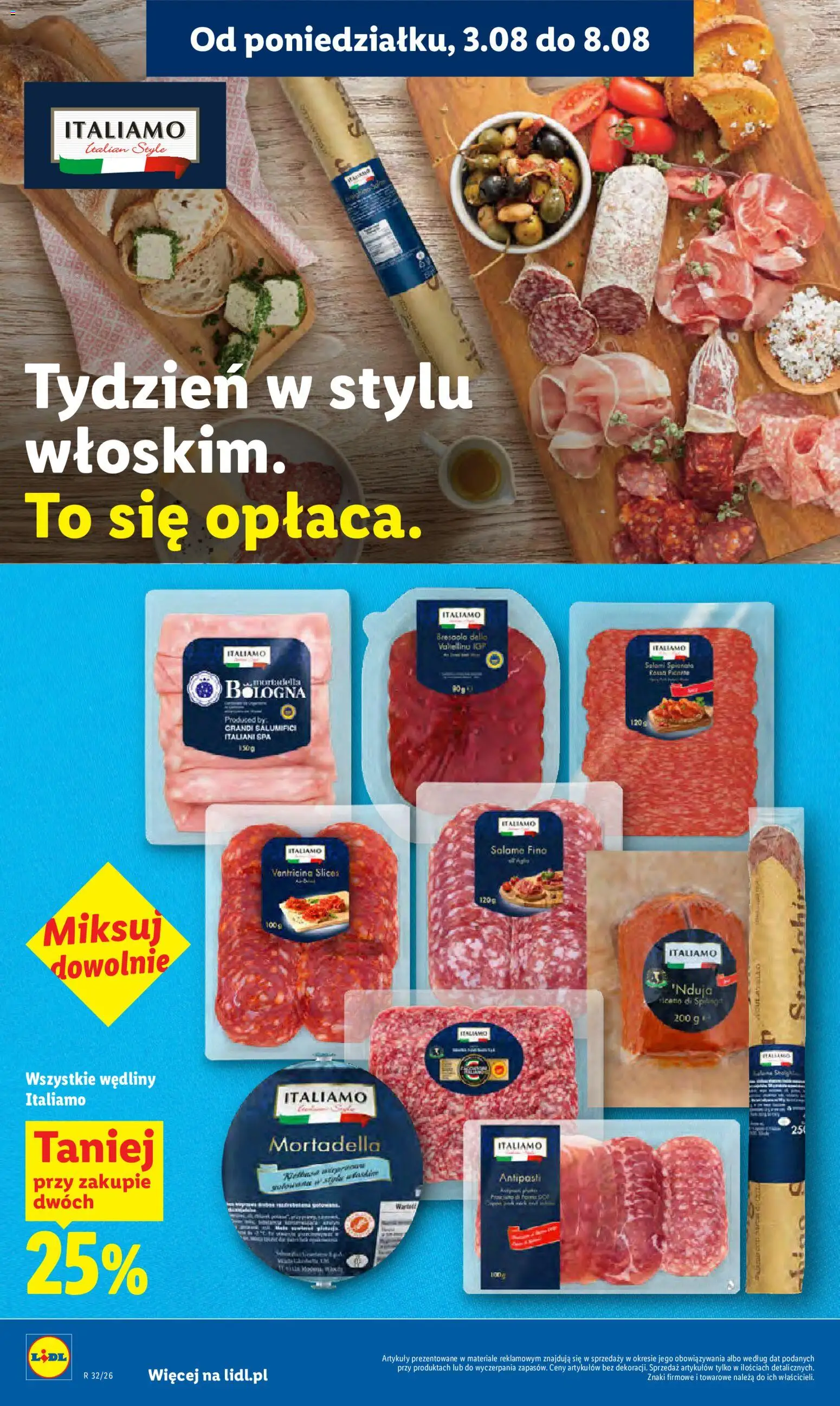 Lidl Polsko leták od 03.08.2026 | Strana: 44 | Produkty: Bresaola, Mortadella