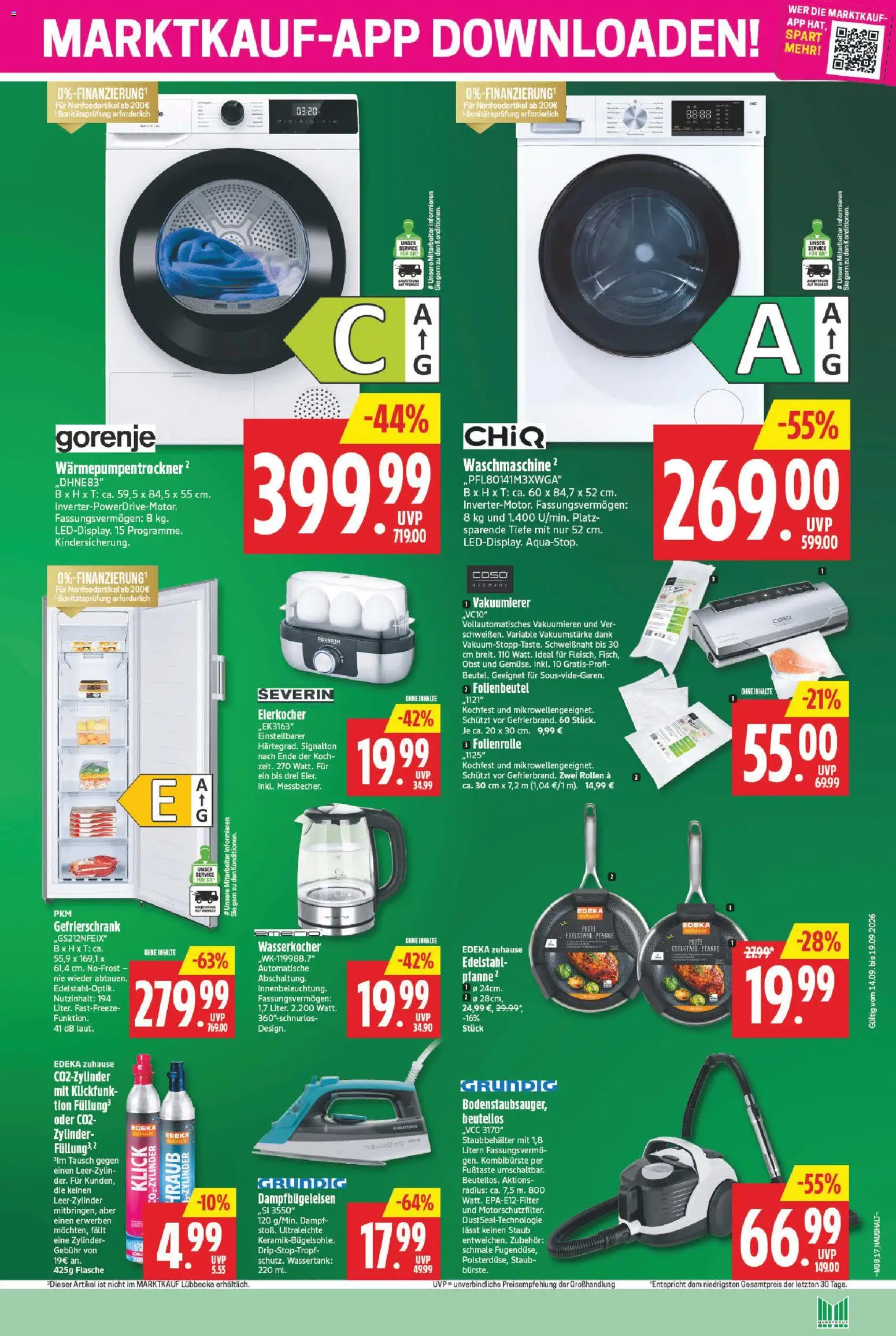 Marktkauf Prospekt – gültig ab 14.09.2026 | Seite: 17 | Produkte: Gorenje, Wasserkocher, Waschmaschine, Eierkocher
