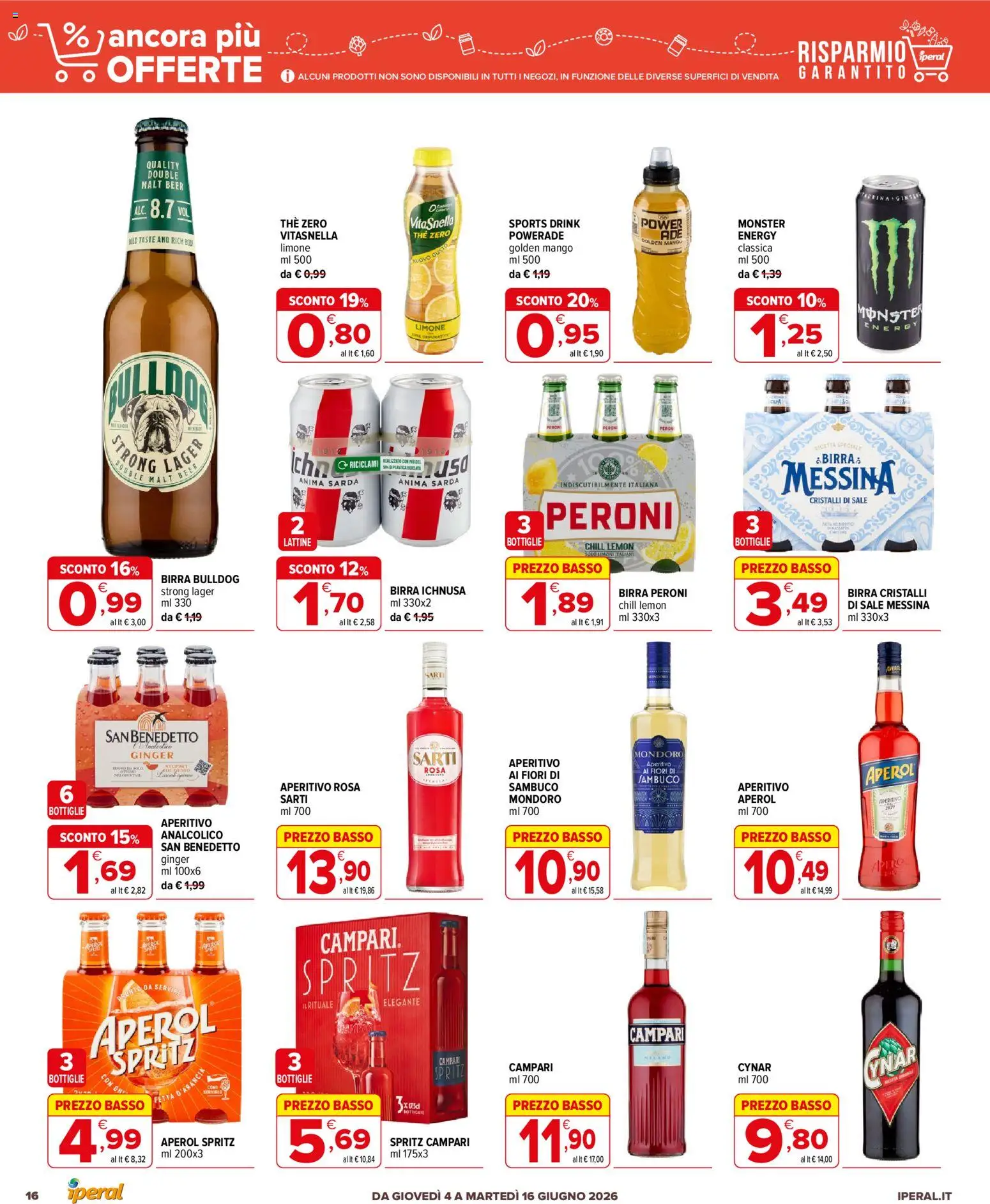 Volantino Iperal del 04.06.2026 | Pagina: 16 | Prodotti: Sale, Limone, Mango, Aperitivo
