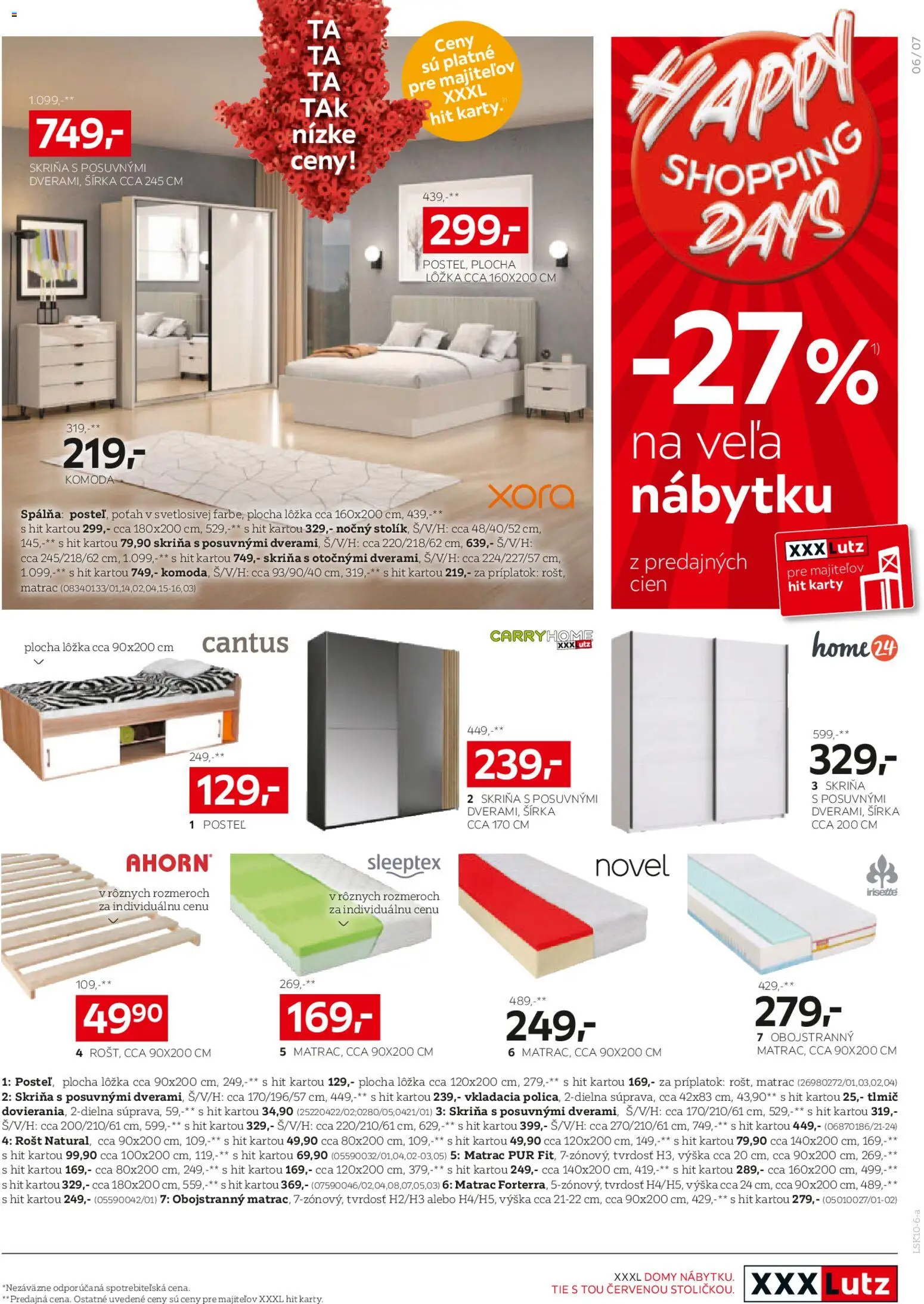 Nové XXXLutz akcie – leták je platný od 12.10.2026 | Strana: 8 | Produkty: Matrac, Posteľ, Skriňa, Komoda