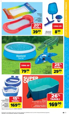 Pogląd oferty "Carrefour gazetka - Łap super okazje" - ważna od 27.04.2026 | Strona: 5 | Produkty: Materac, Basen, Siatka