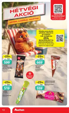 Auchan akciós újság - amely érvényes a következő dátumtól: 2026.06.25. | Oldal: 10 | Termékek: Lime, Jégkrém, Pálcikás jégkrém