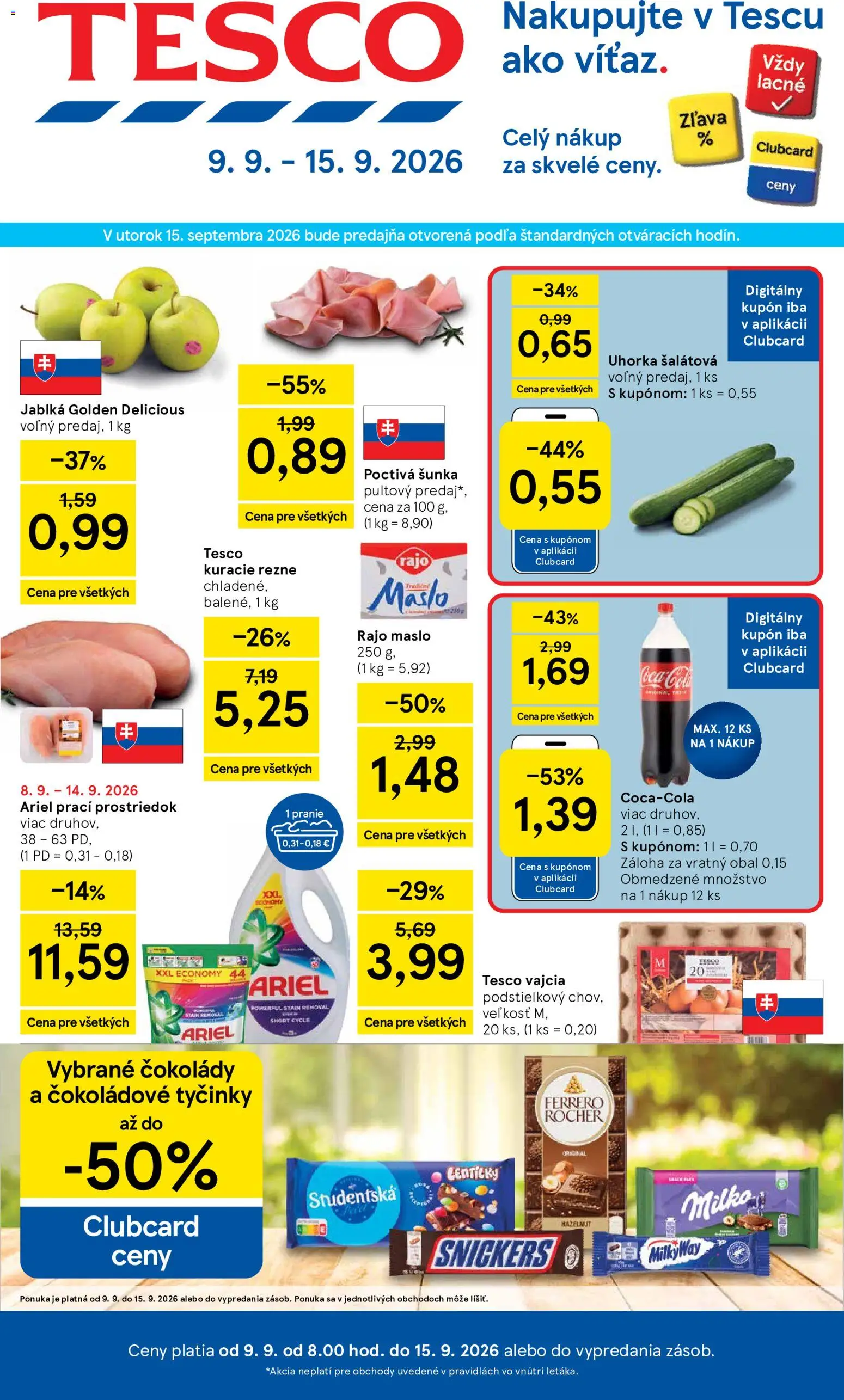 Nové Tesco akcie – leták je platný od 09.09.2026 | Strana: 1