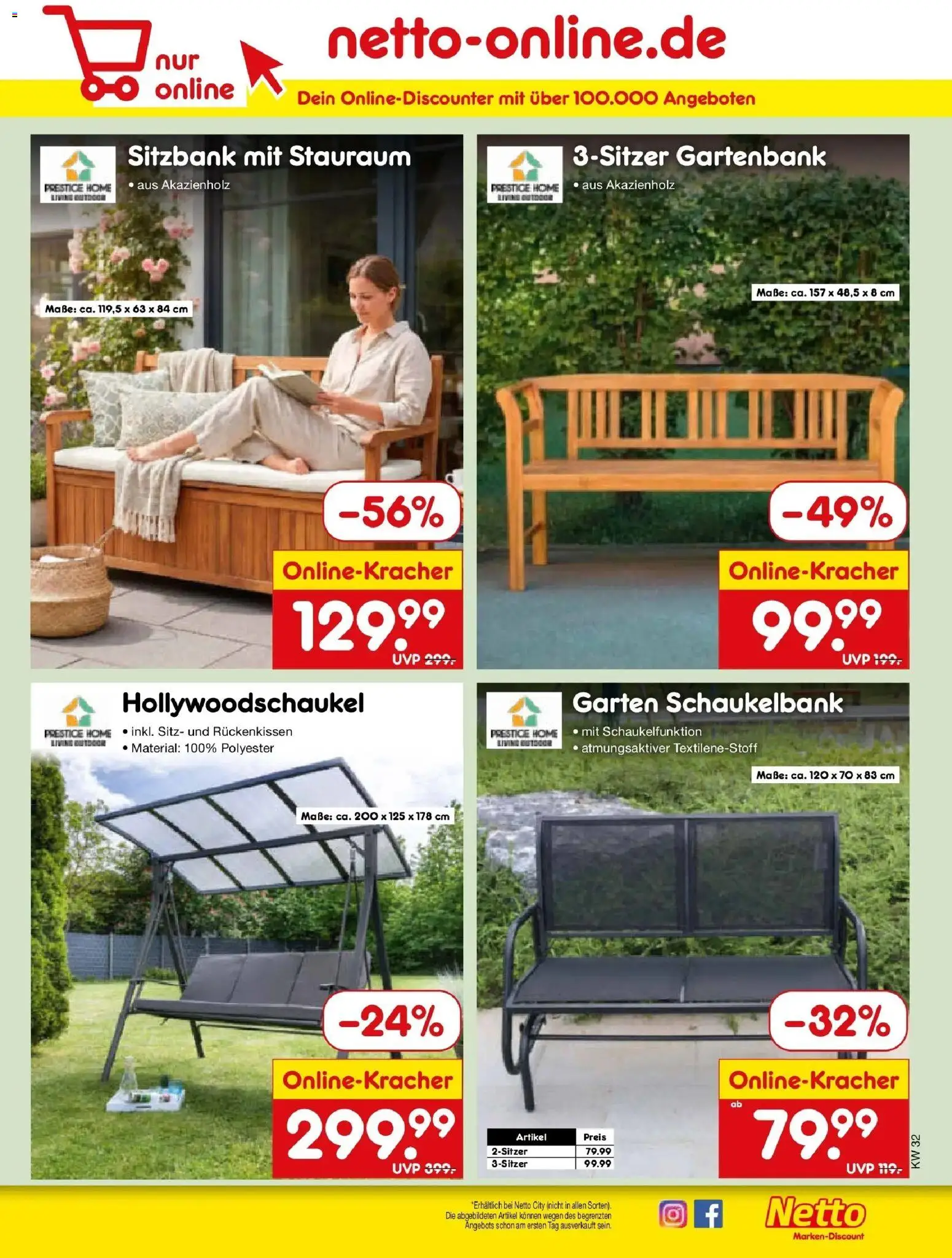 Netto Marken-Discount Prospekt Weimar – gültig ab 03.08.2026 | Seite: 47 | Produkte: Sitzbank
