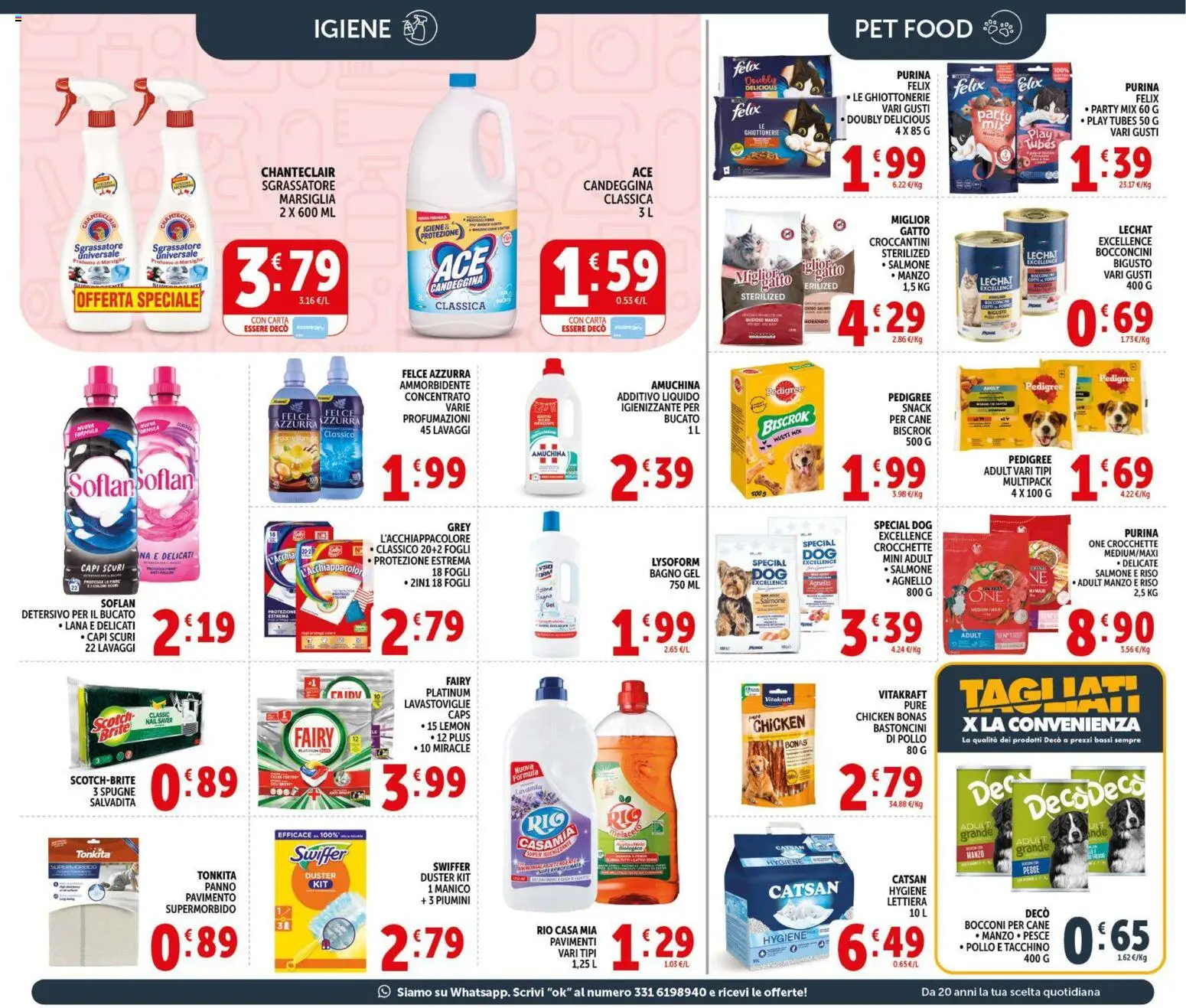 Volantino Decò del 29.05.2026 | Pagina: 19 | Prodotti: Pollo, Pesce, Candeggina, Bagno