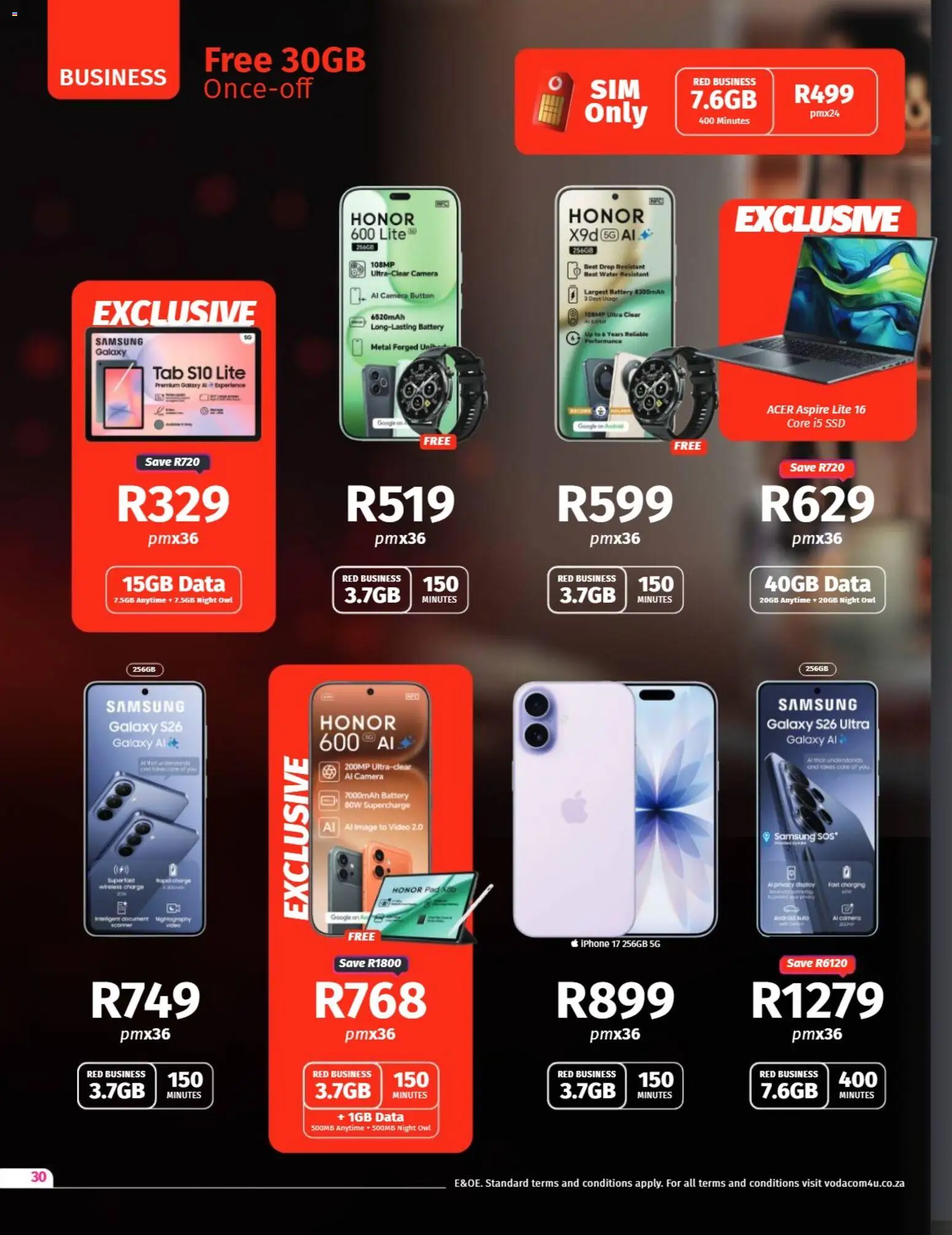New Vodacom catalogue – valid from 07/07/2026 | Page: 30